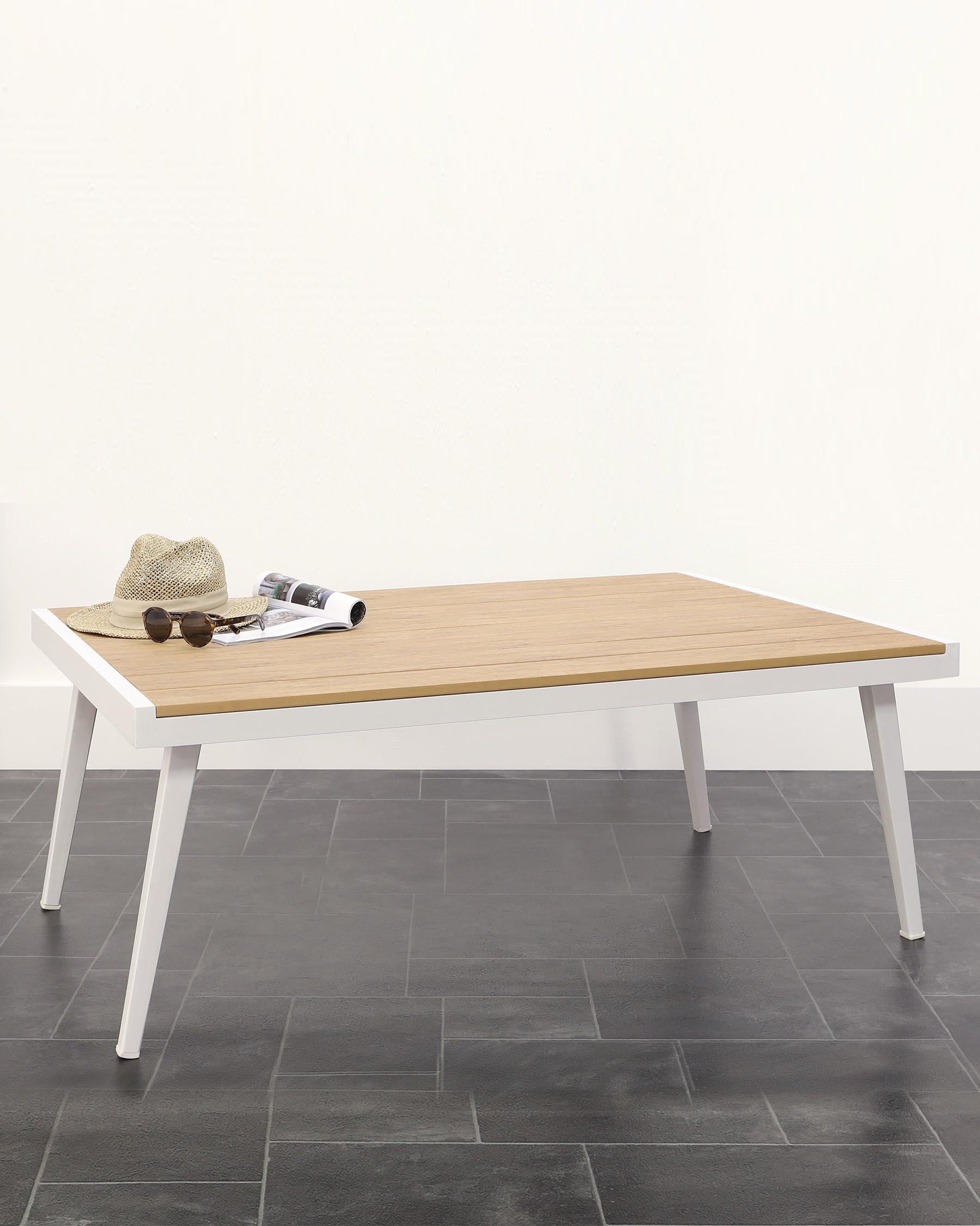 Palermo White And Oak Garden Coffee Table