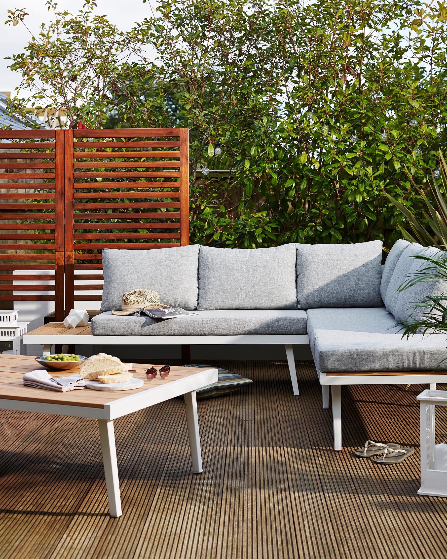 Palermo White And Oak Garden Coffee Table