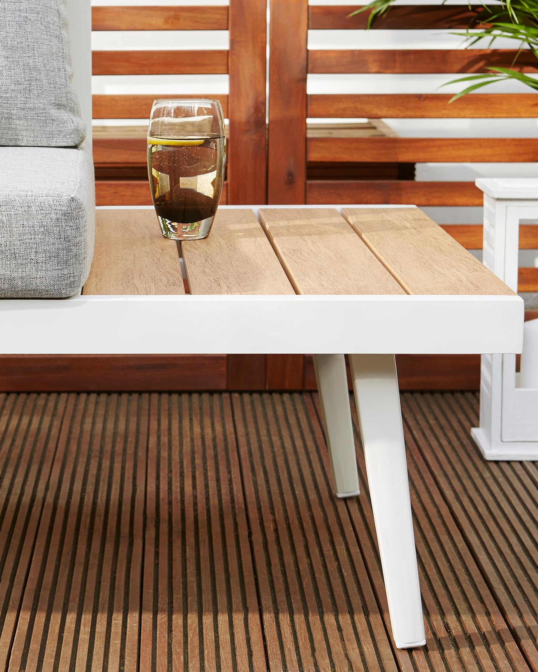 Palermo White Right Hand Corner Garden Dining Bench
