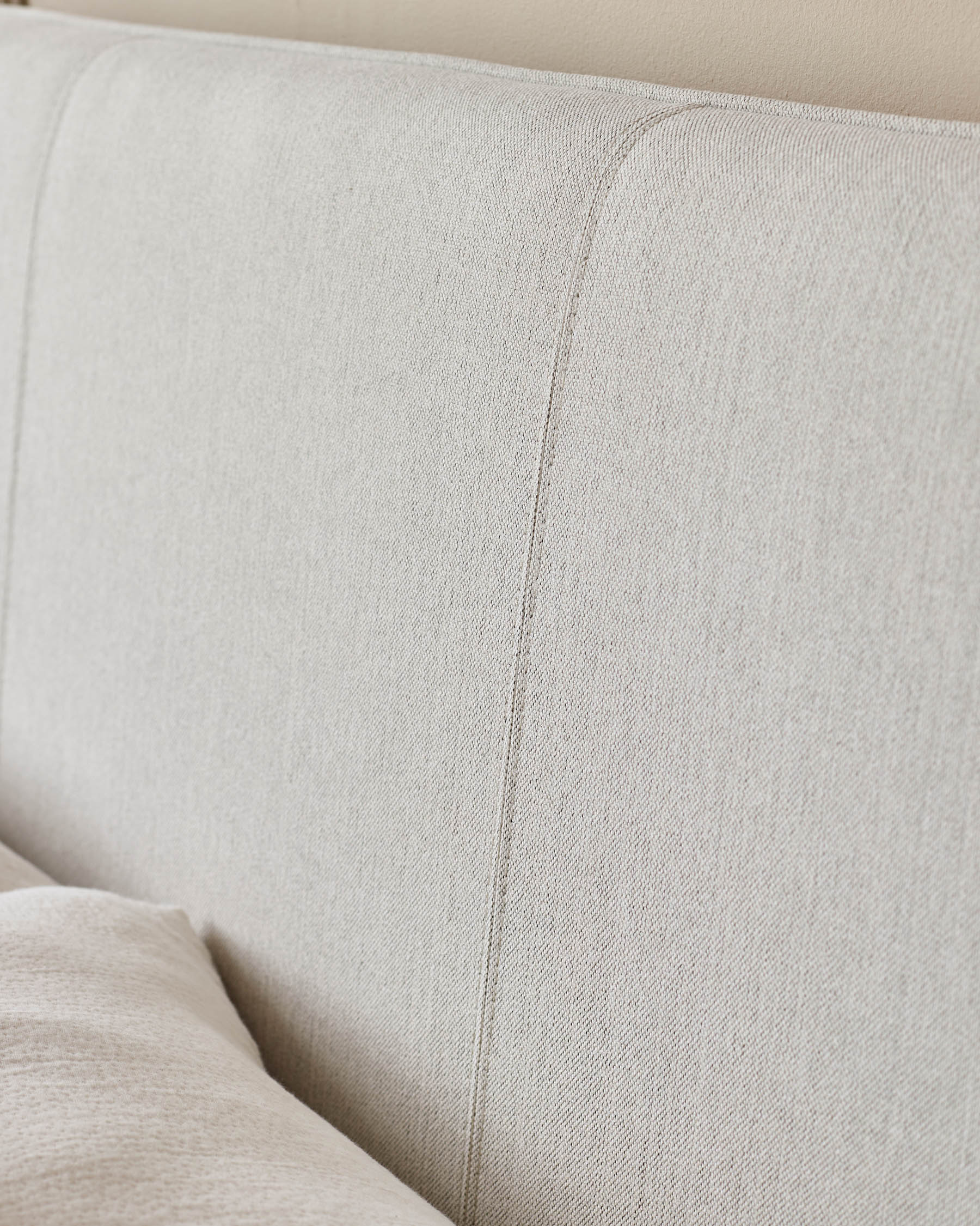 Paolo ivory dual tone fabric double bed