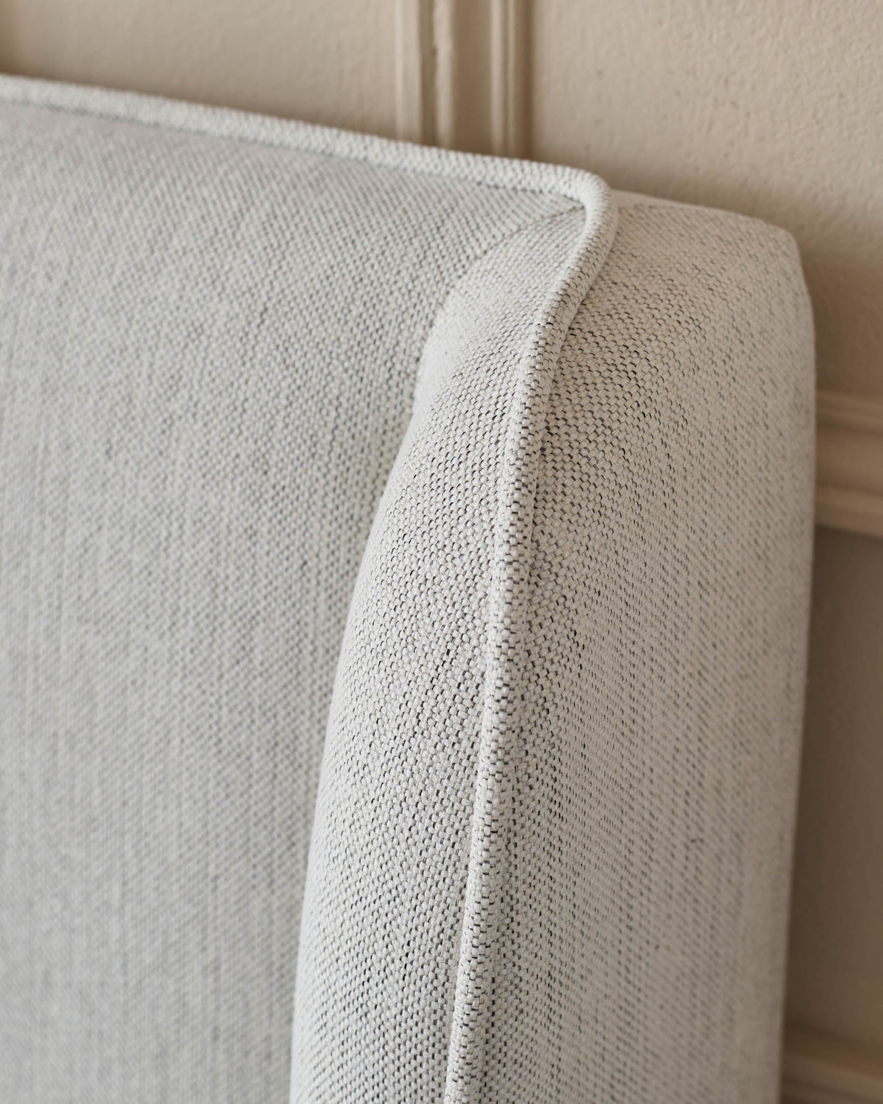 Paolo ivory dual tone fabric double bed