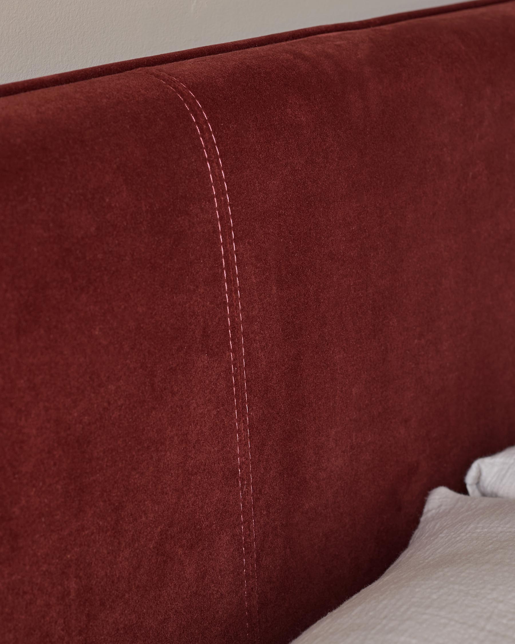 Paolo toffee red velvet super king bed