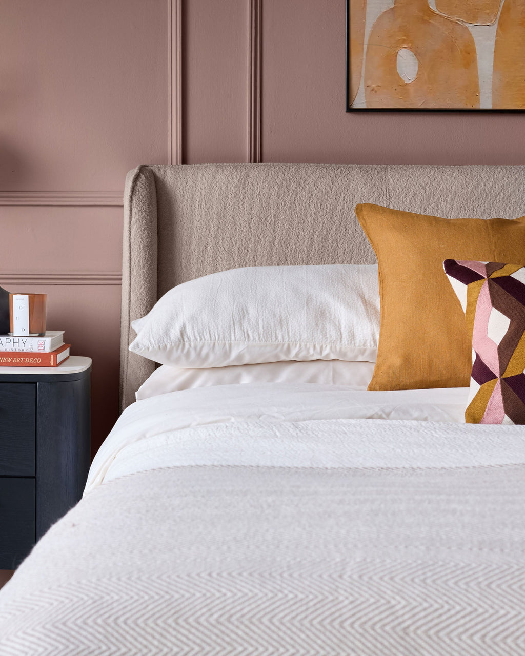 Paolo Natural Soft Boucle King Bed