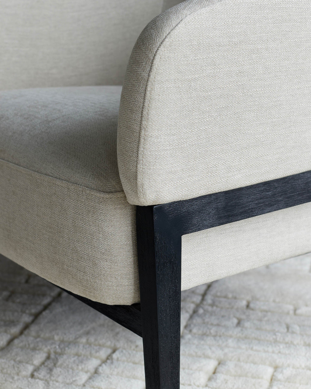 Parker ivory fabric accent chair