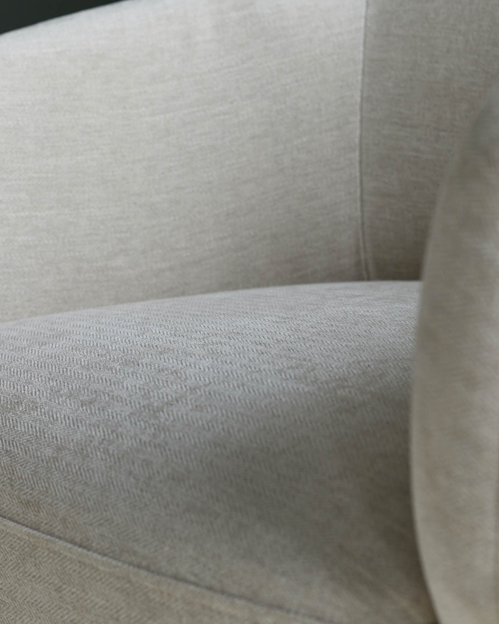 Parker ivory fabric accent chair