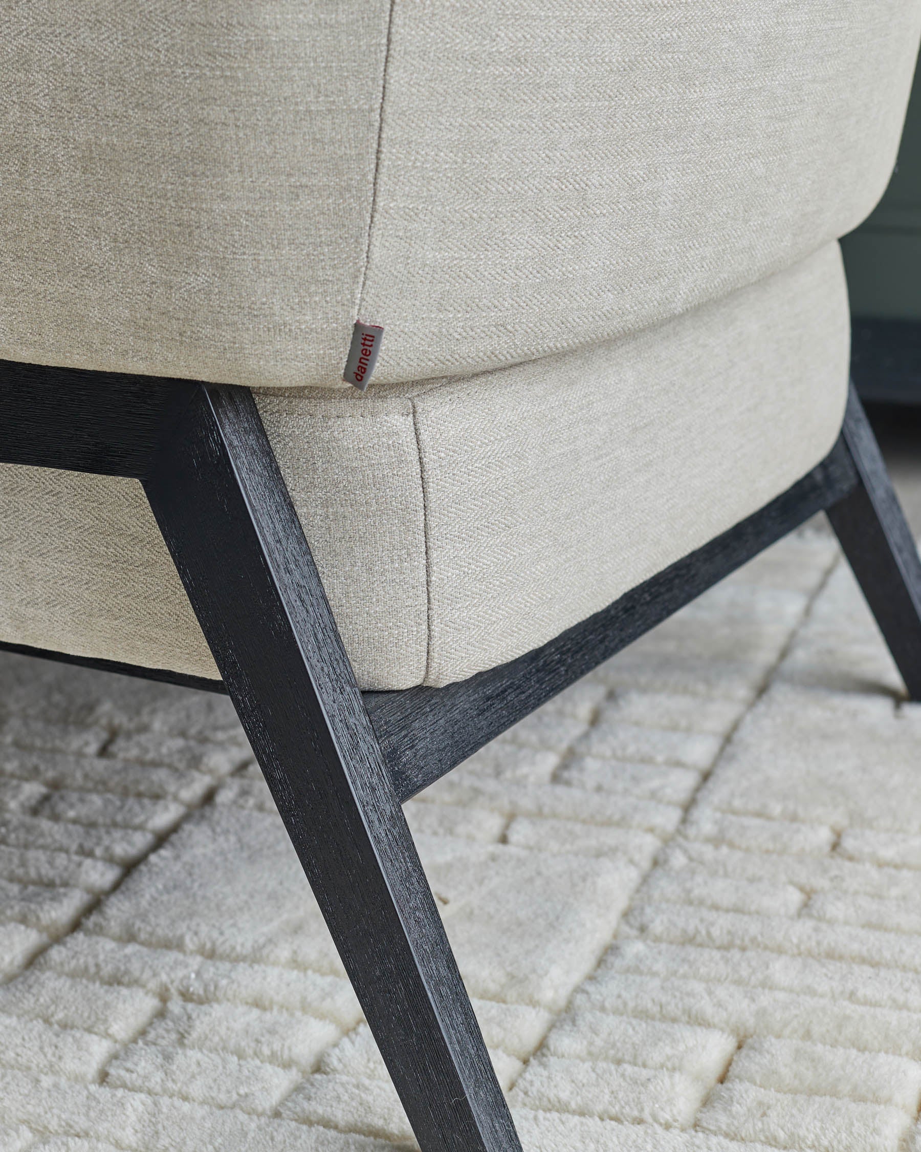 Parker ivory fabric accent chair