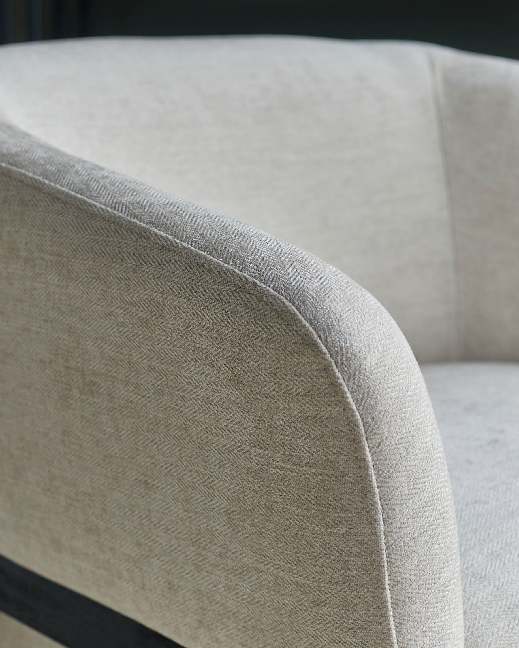 Parker ivory fabric accent chair