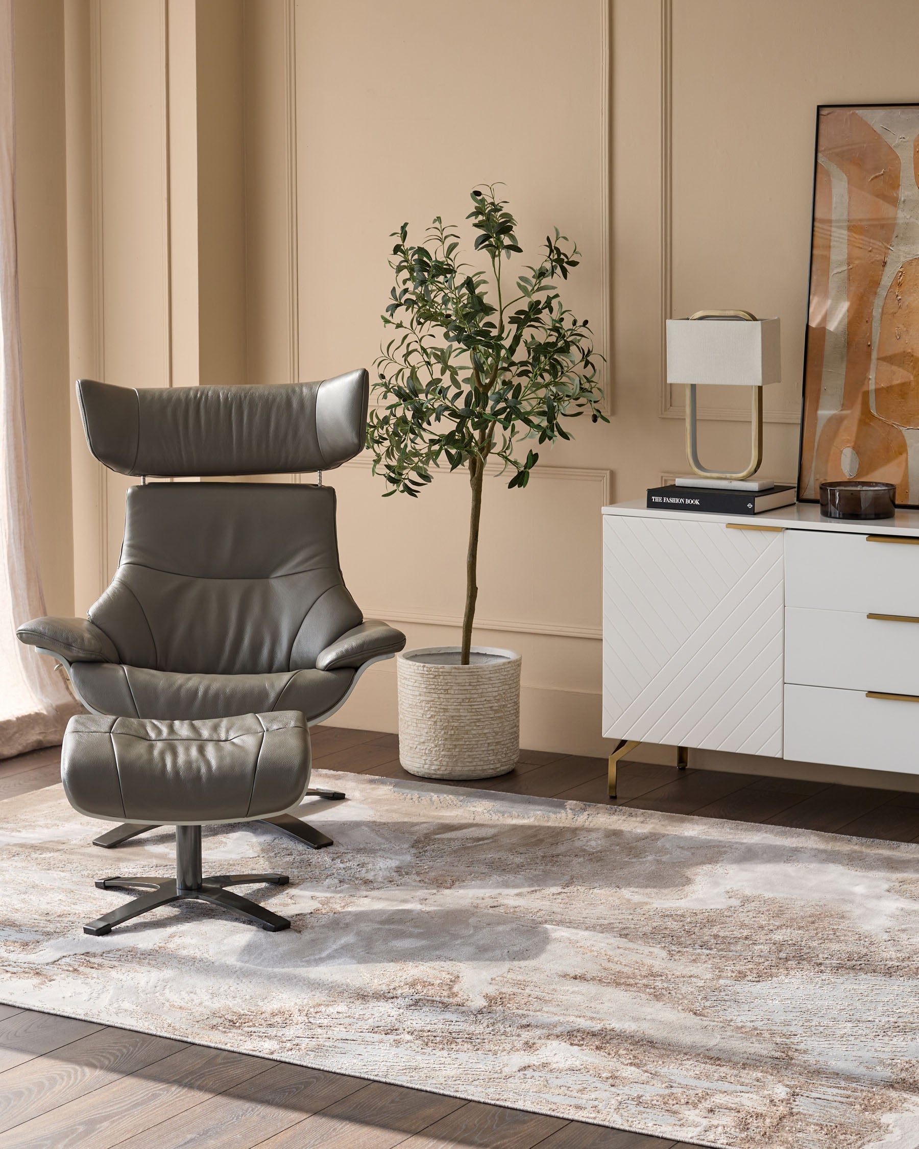 Perla Expression soft silver textured small rug