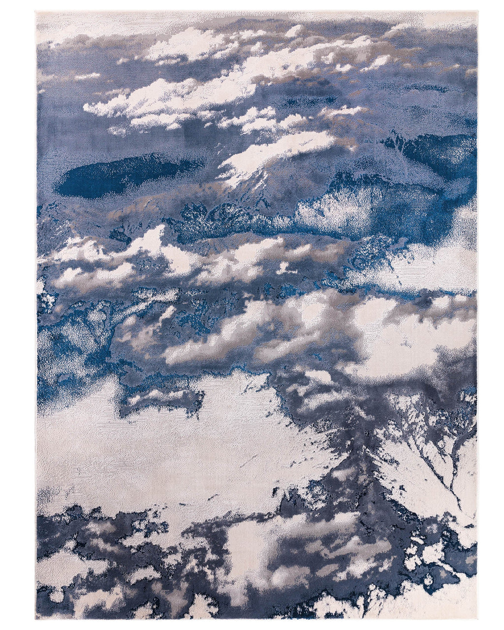 Perla dark navy textured small rug