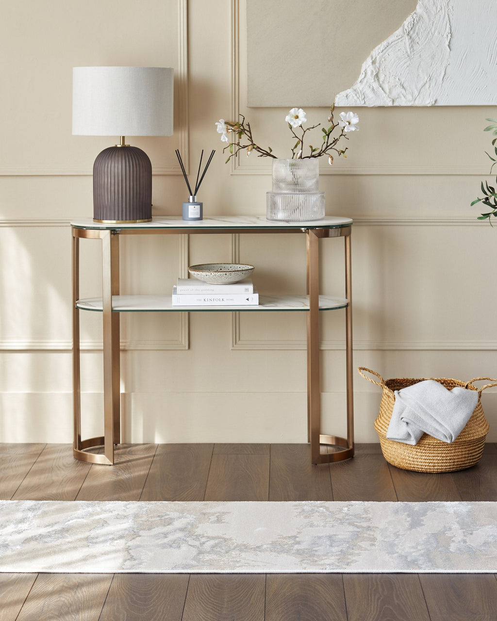 Perla soft silver textured runner rug