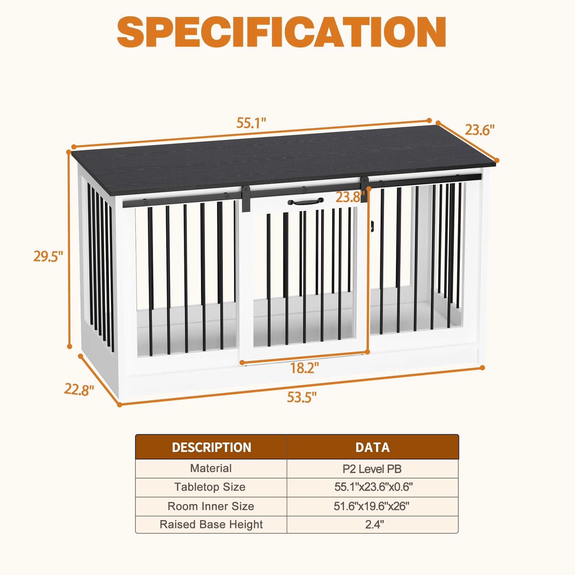 Pet Residence with Iron Tube Reinforcement Stylish & Sturdy Dog Crate