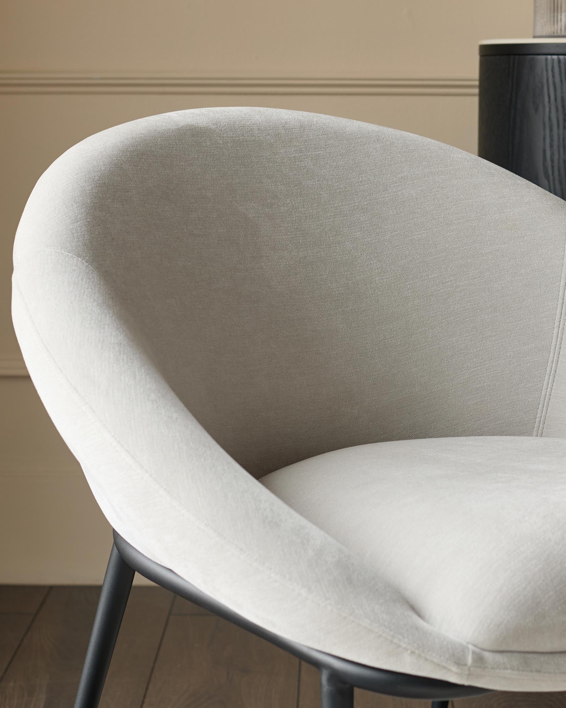 Phoebe grey fabric cocktail chair