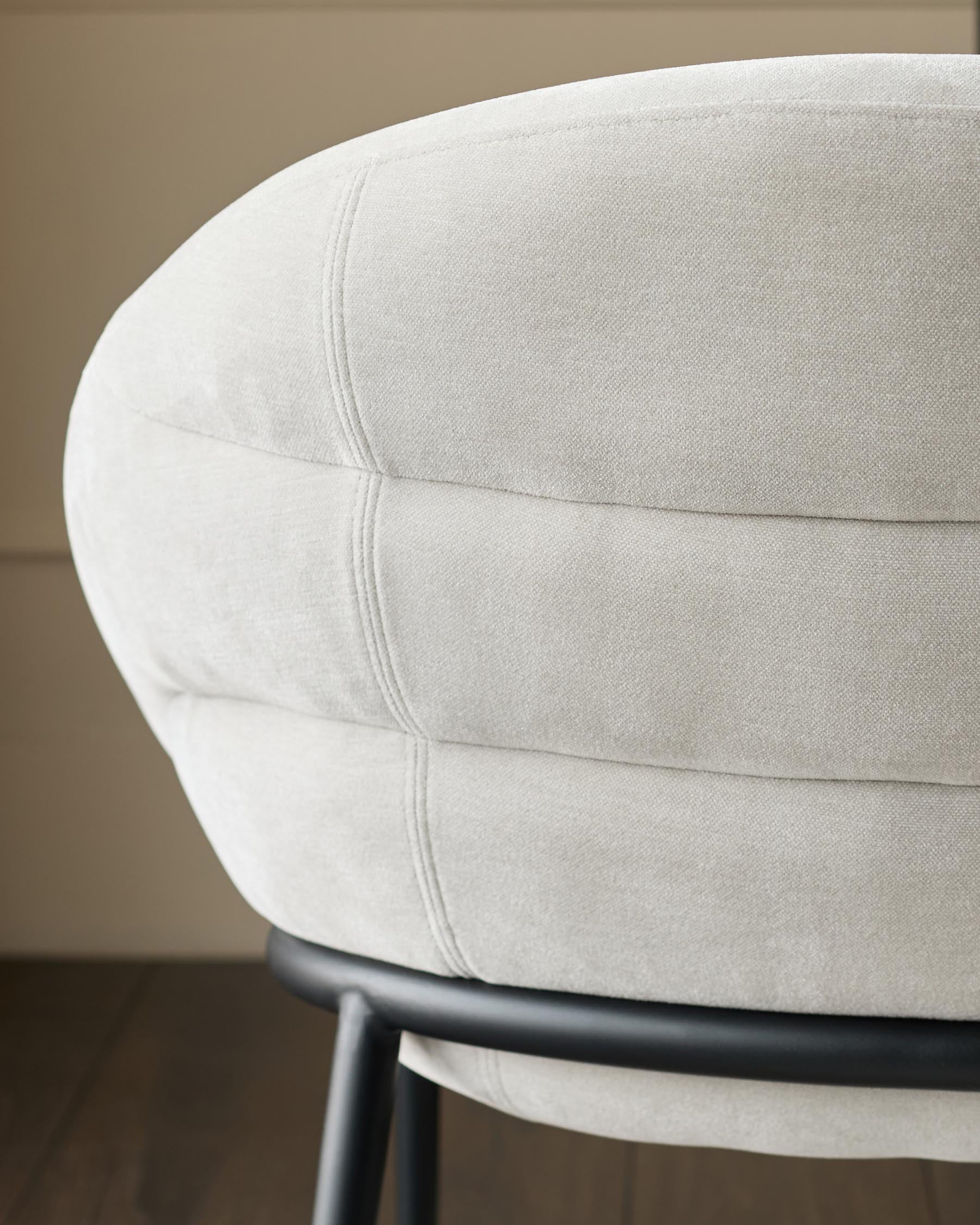 Phoebe grey fabric cocktail chair