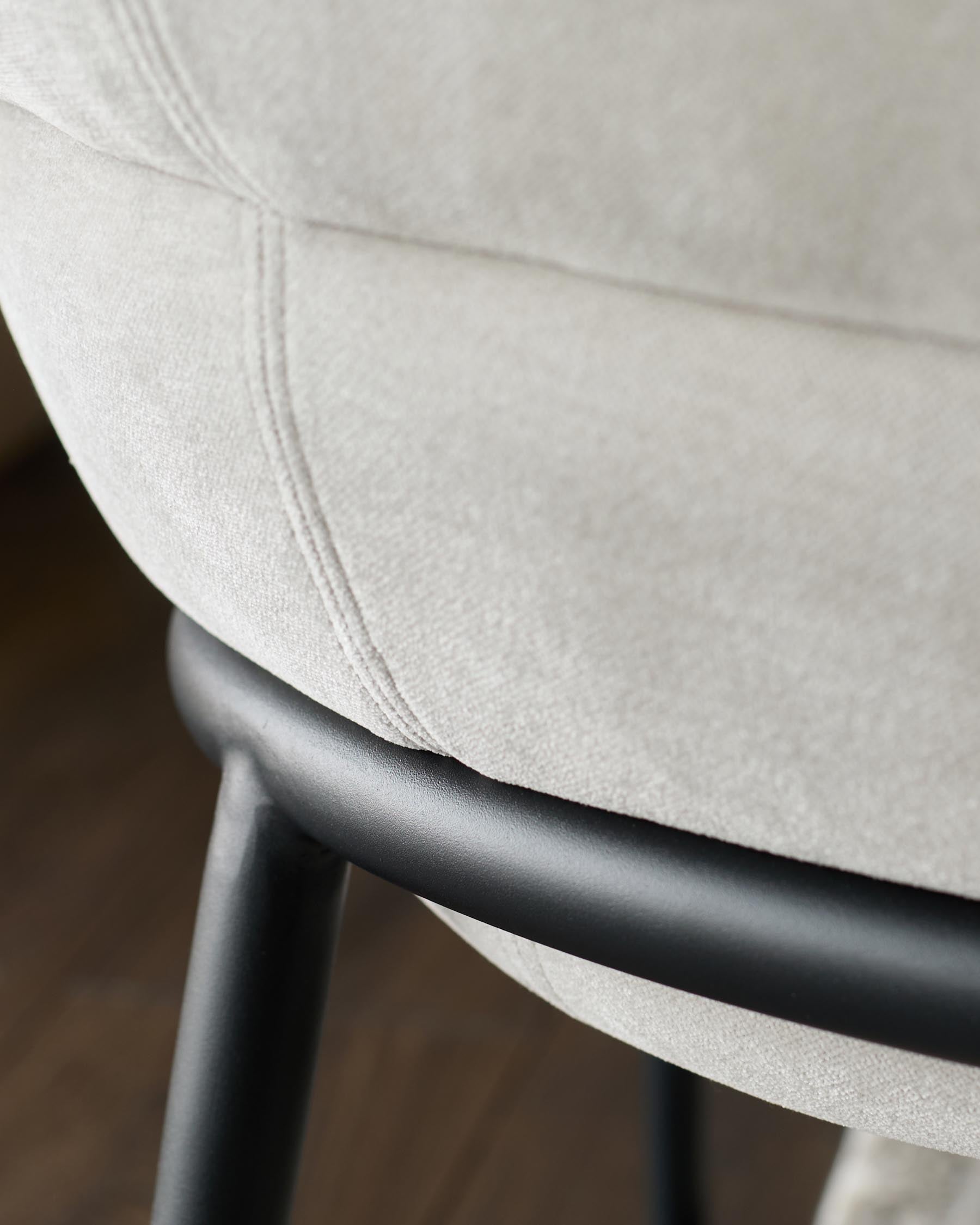 Phoebe grey fabric cocktail chair