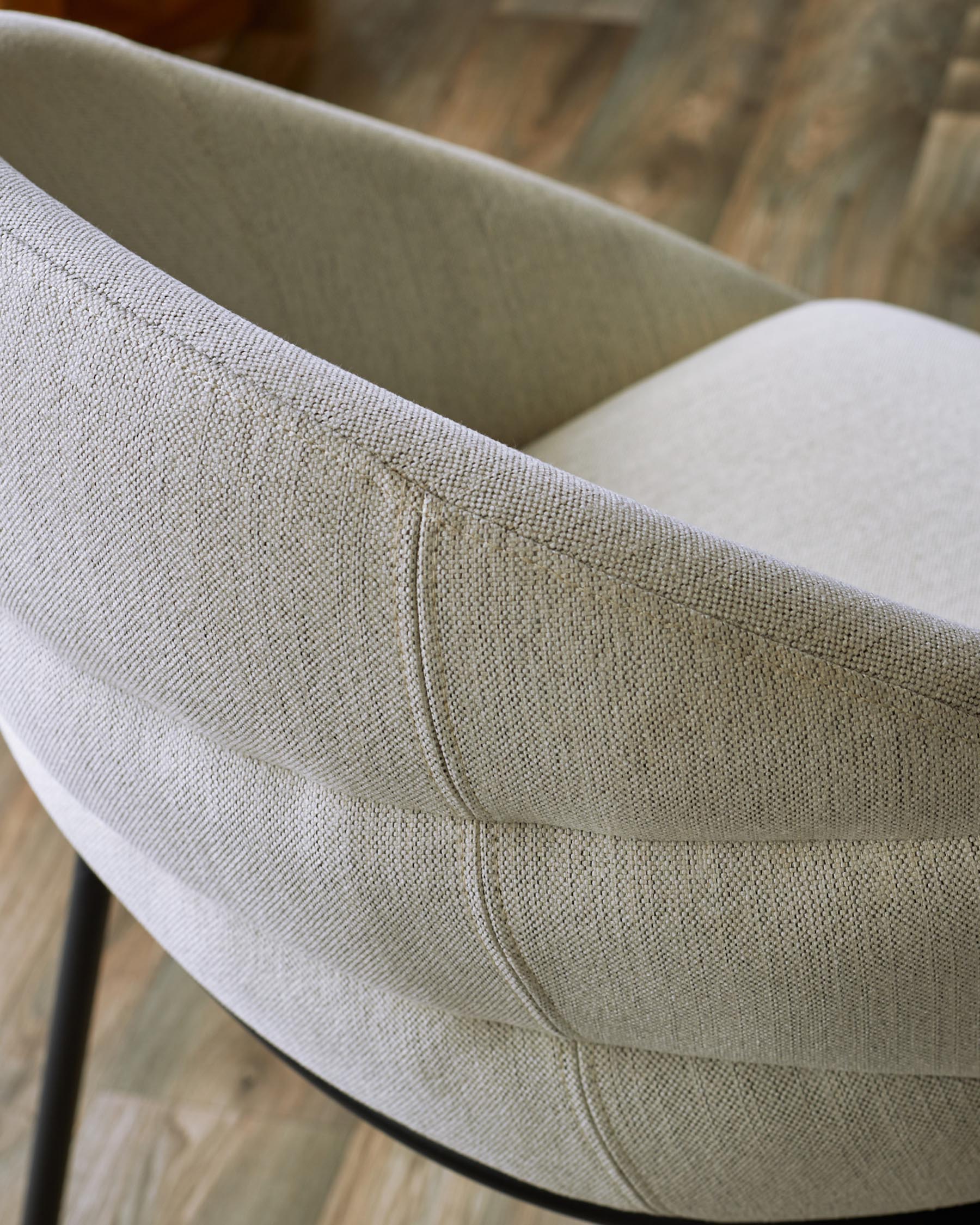 Phoebe ivory dual tone fabric dining chair