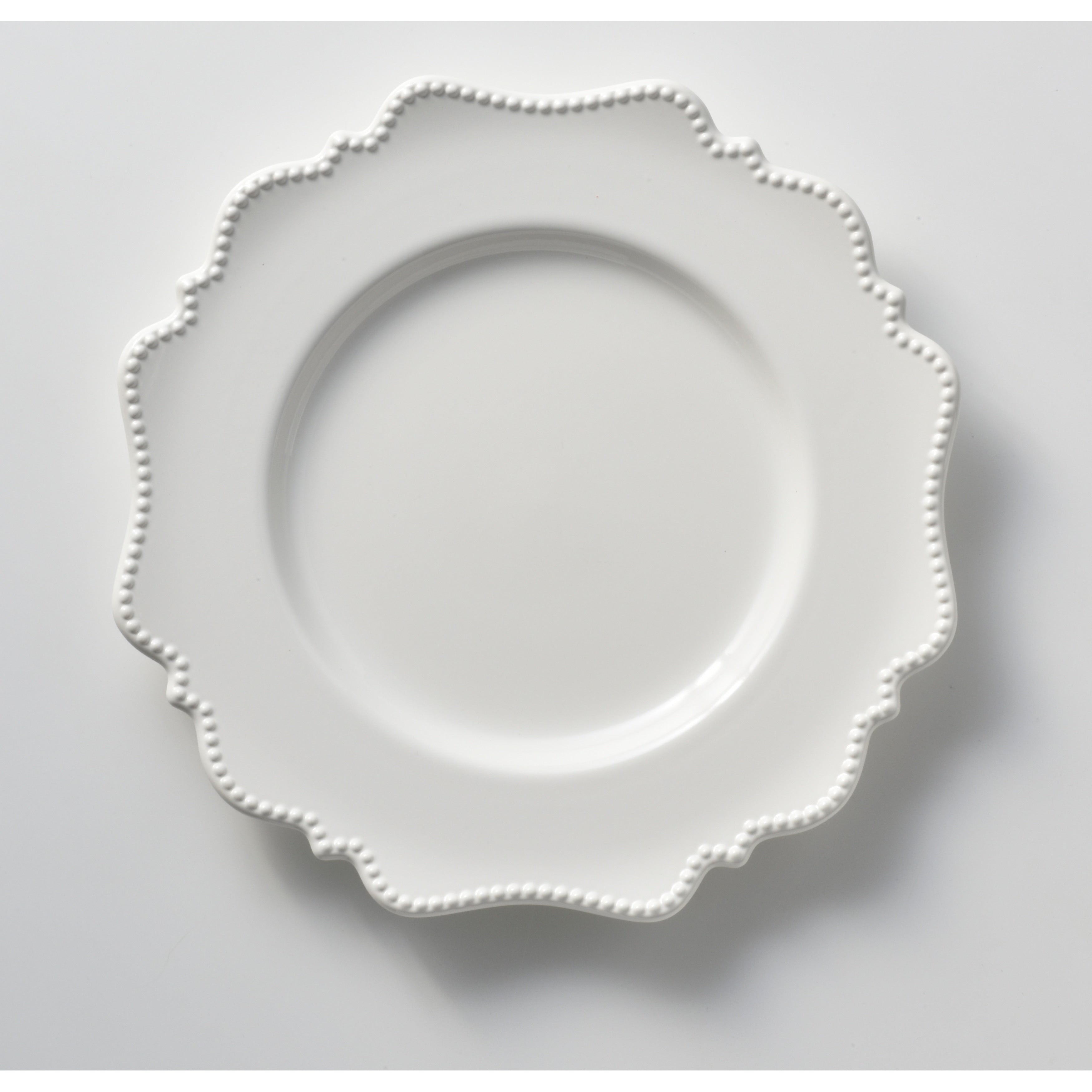 Red Vanilla Pinpoint White Dinner Plate 11 (Set of 6)