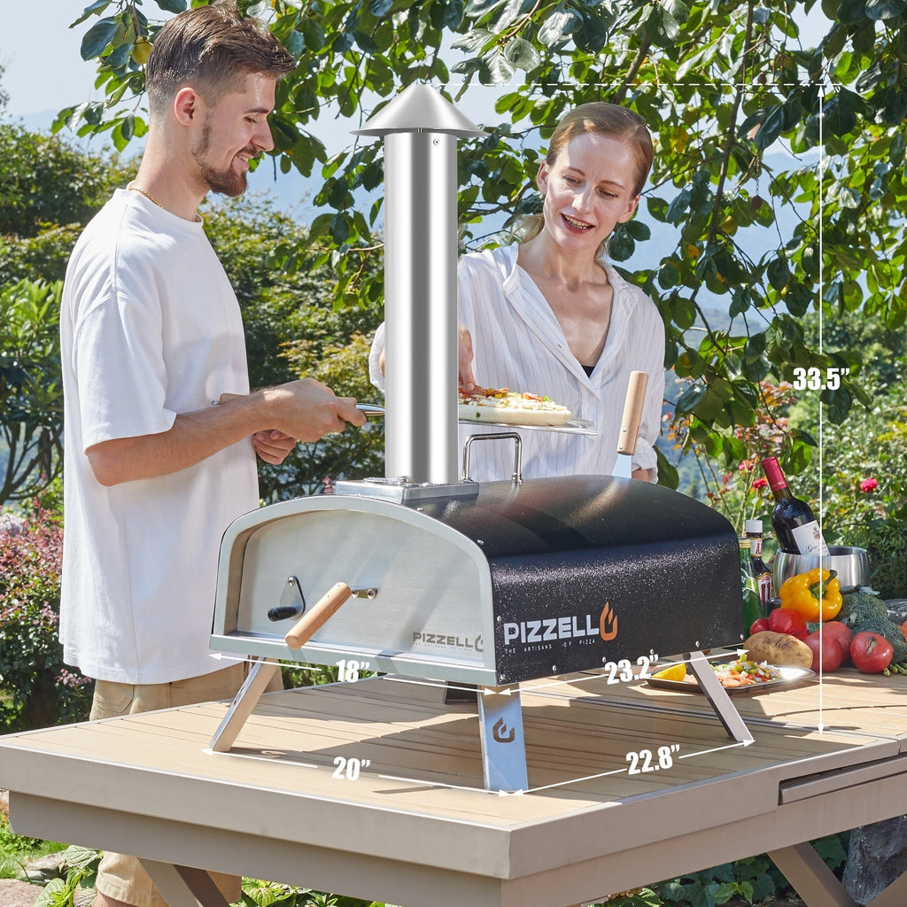 Outdoor Wood Fired Pizza Oven Portable Pizza Oven with Pizze Peel, Carry Bag - 16 inch