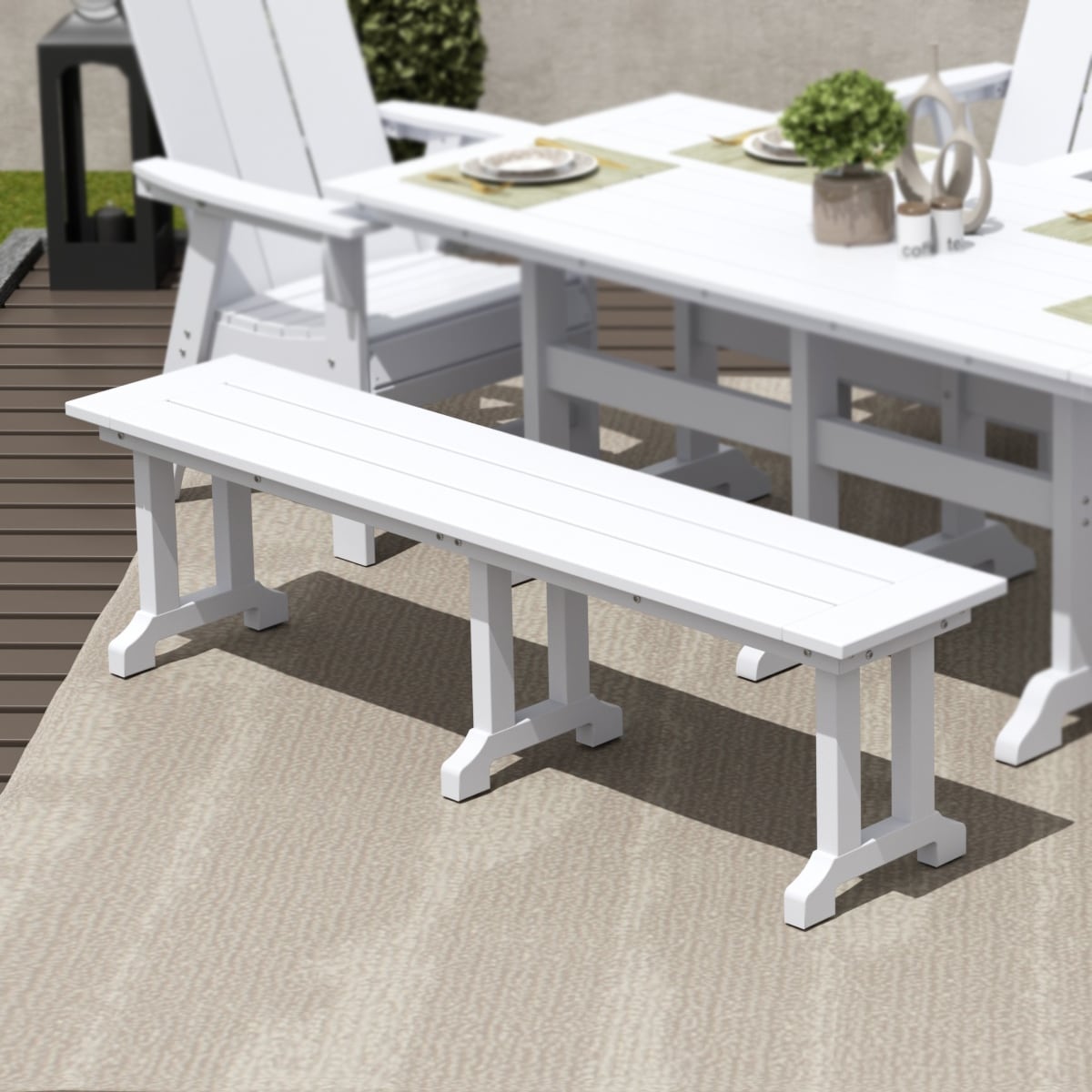 Polytrends Laguna Hdpe All Weather Outdoor Patio 65 Bench