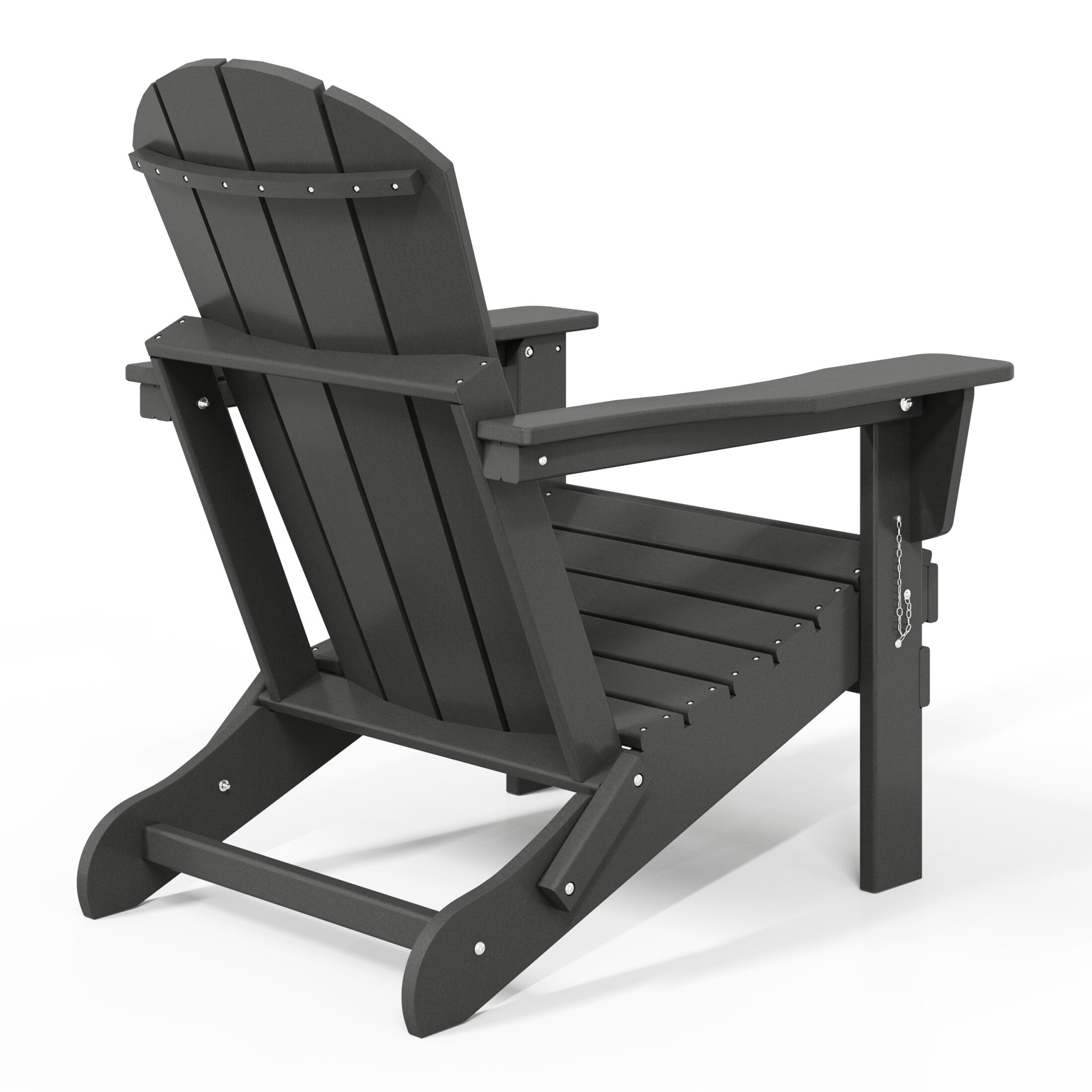 Polytrends Laguna Fade Resistant All Weather Outdoor Patio Folding Adirondack Chair