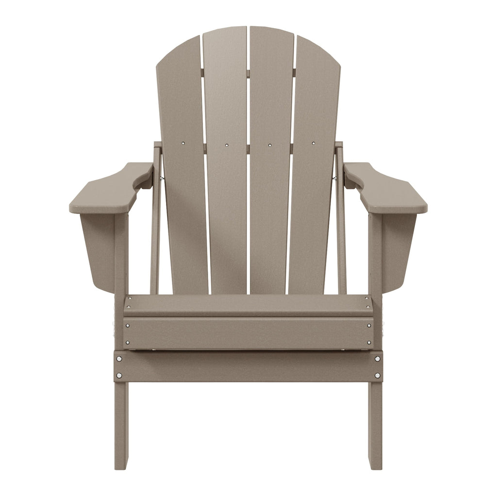 Polytrends Laguna Fade Resistant All Weather Outdoor Patio Folding Adirondack Chair
