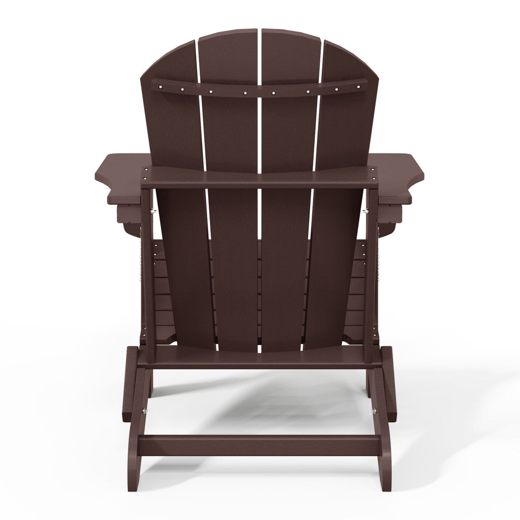Polytrends Laguna Fade Resistant All Weather Outdoor Patio Folding Adirondack Chair