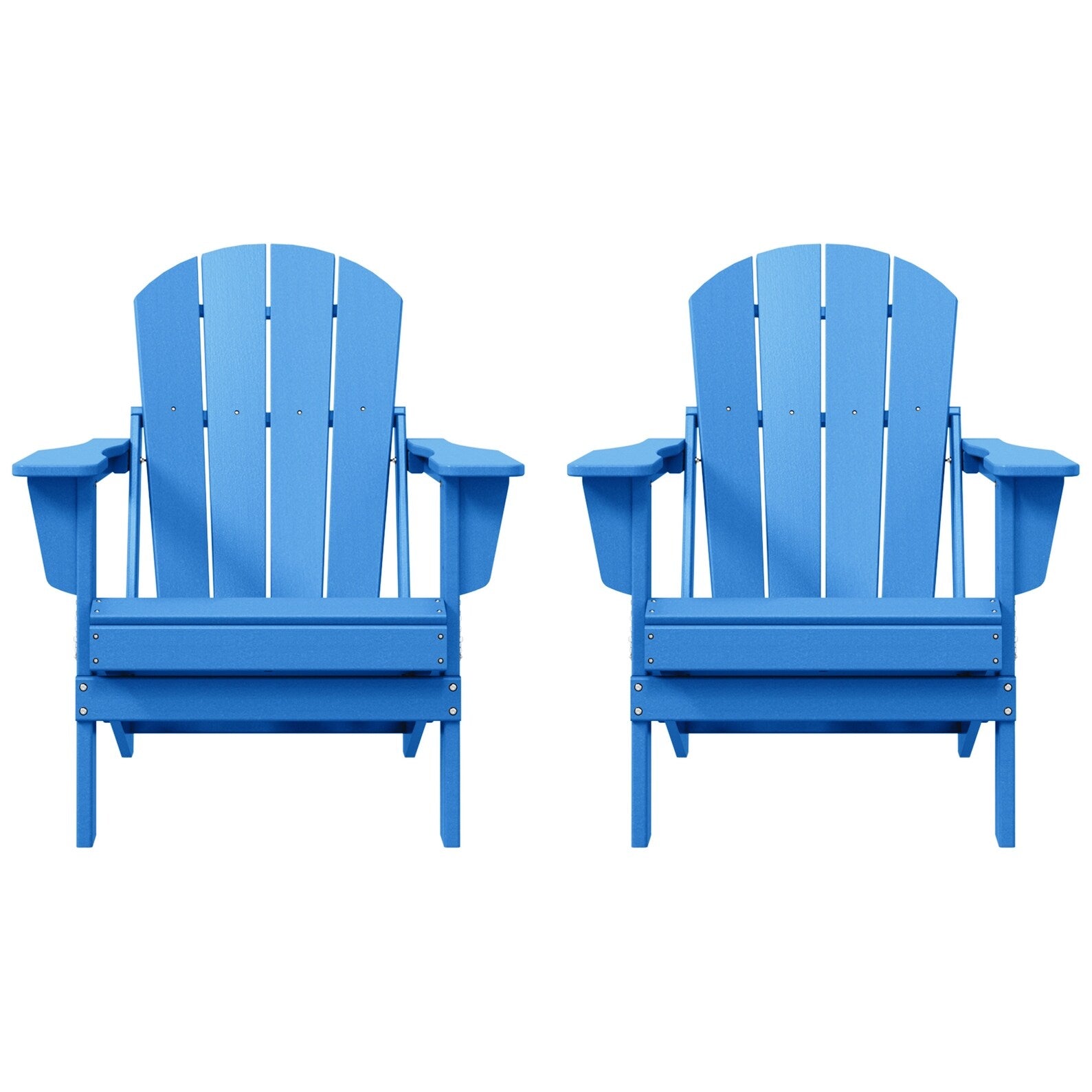 Polytrends Laguna Weather Resistant Outdoor Patio Folding Adirondack Chairs (Set of 2)