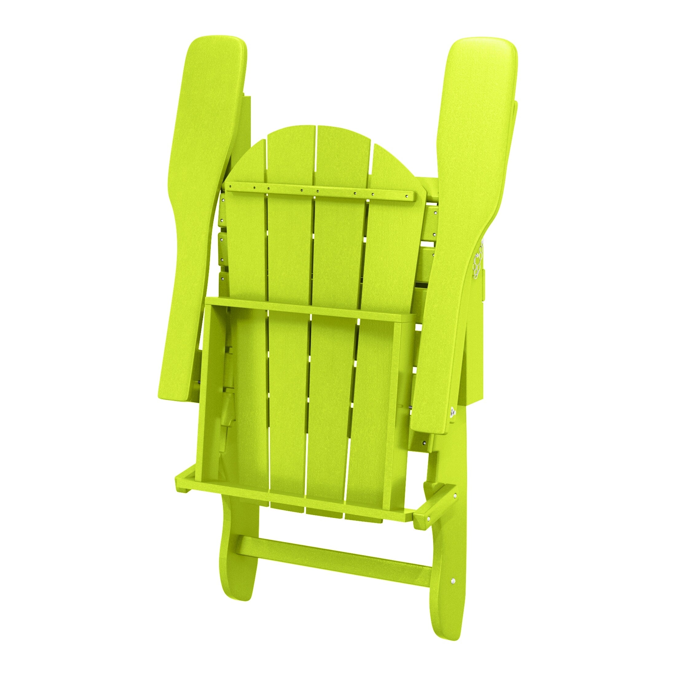 Polytrends Laguna Weather Resistant Outdoor Patio Folding Adirondack Chairs (Set of 2)