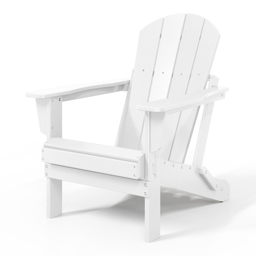 Polytrends Laguna Weather Resistant Outdoor Patio Folding Adirondack Chairs (Set of 4)