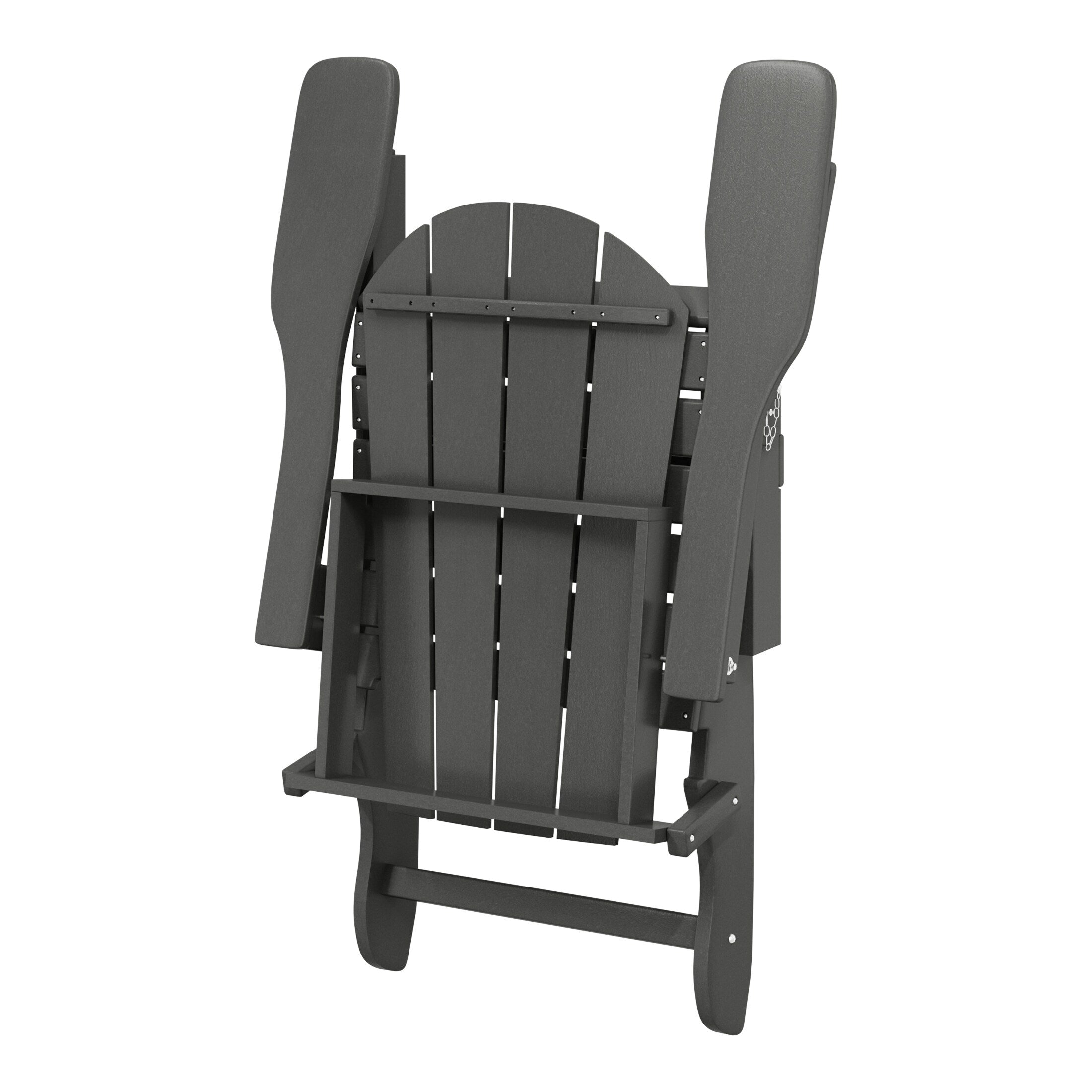 Polytrends Laguna Weather Resistant Outdoor Patio Folding Adirondack Chairs (Set of 4)
