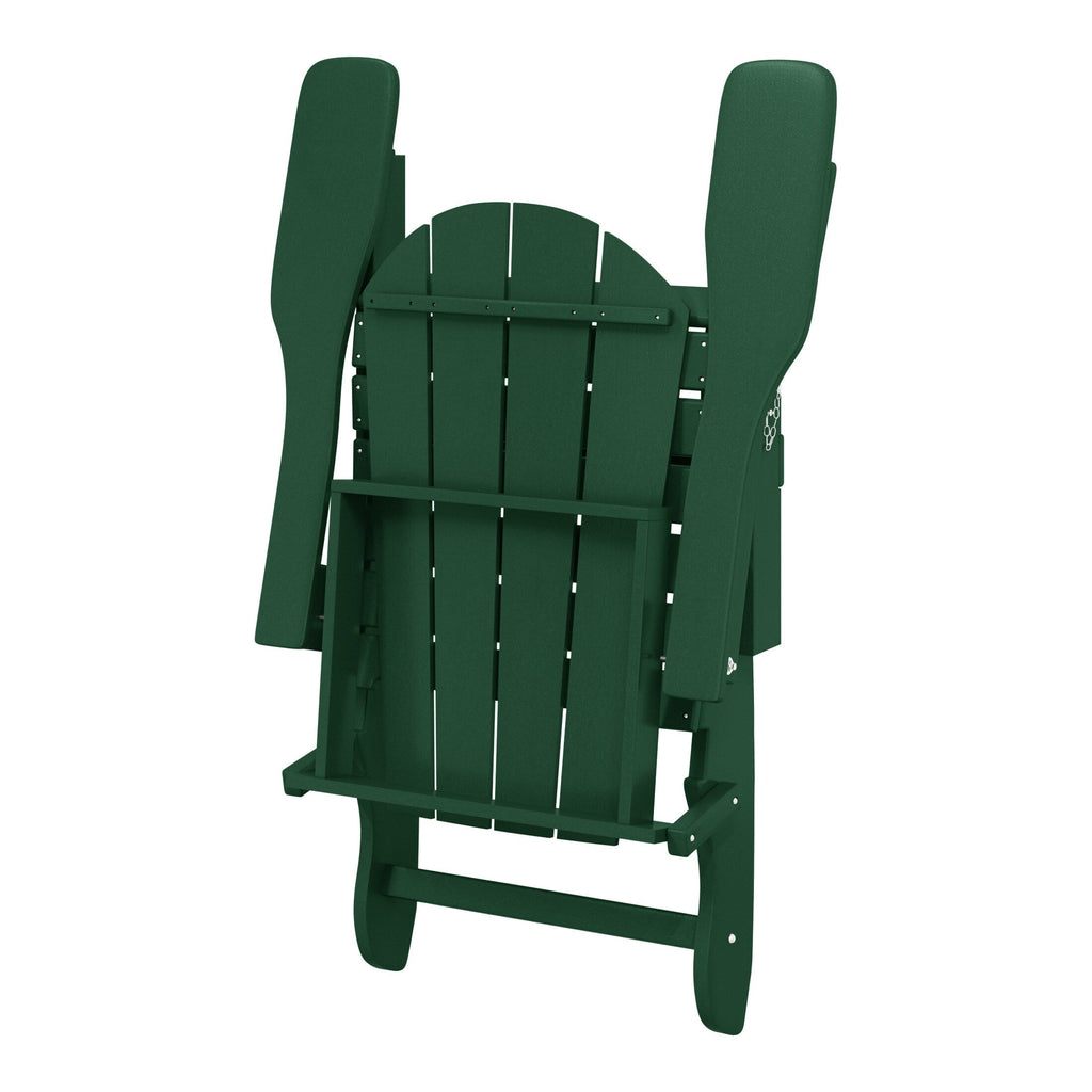 Polytrends Laguna Weather Resistant Outdoor Patio Folding Adirondack Chairs (Set of 4)