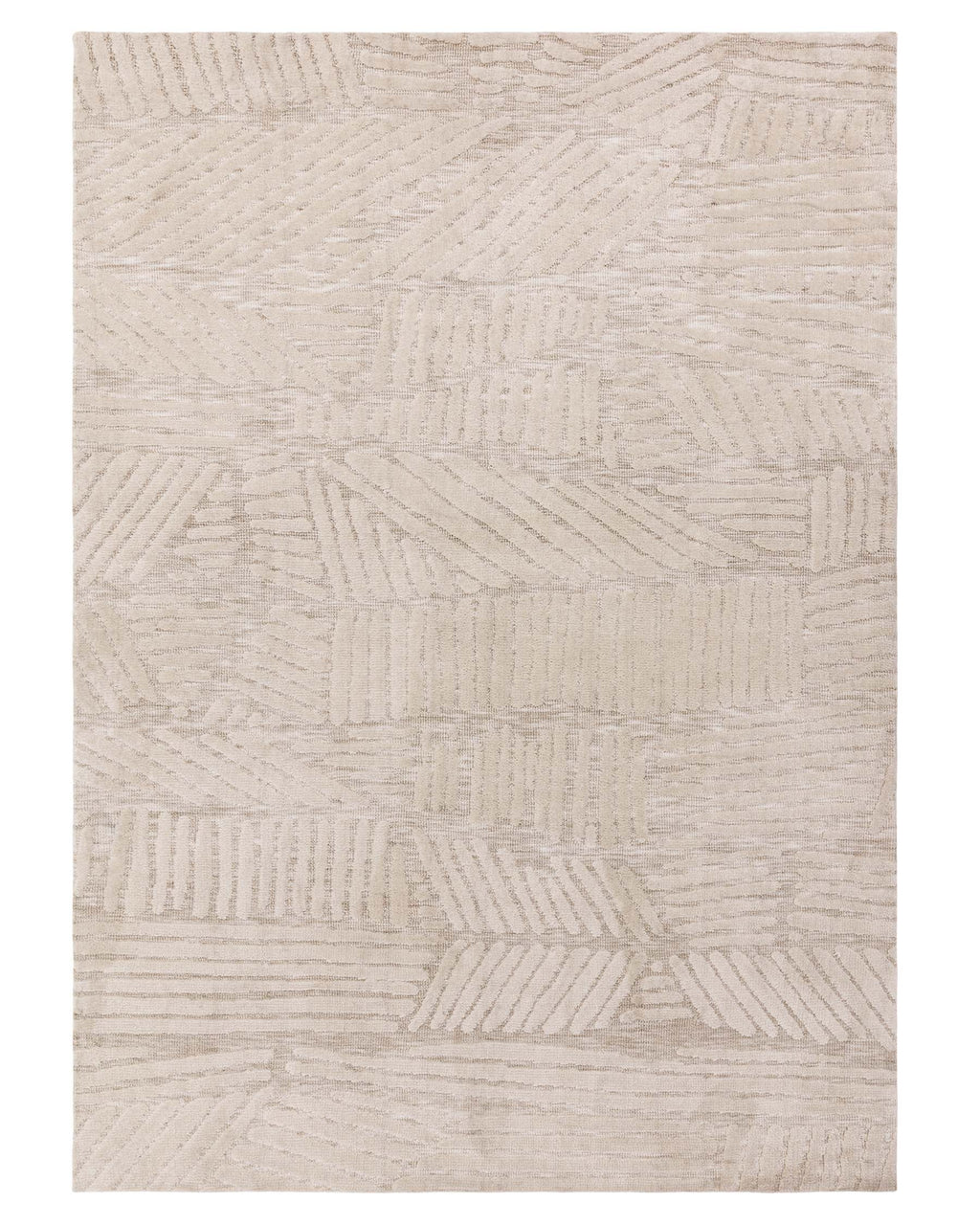 Porcelain cream textured medium rug