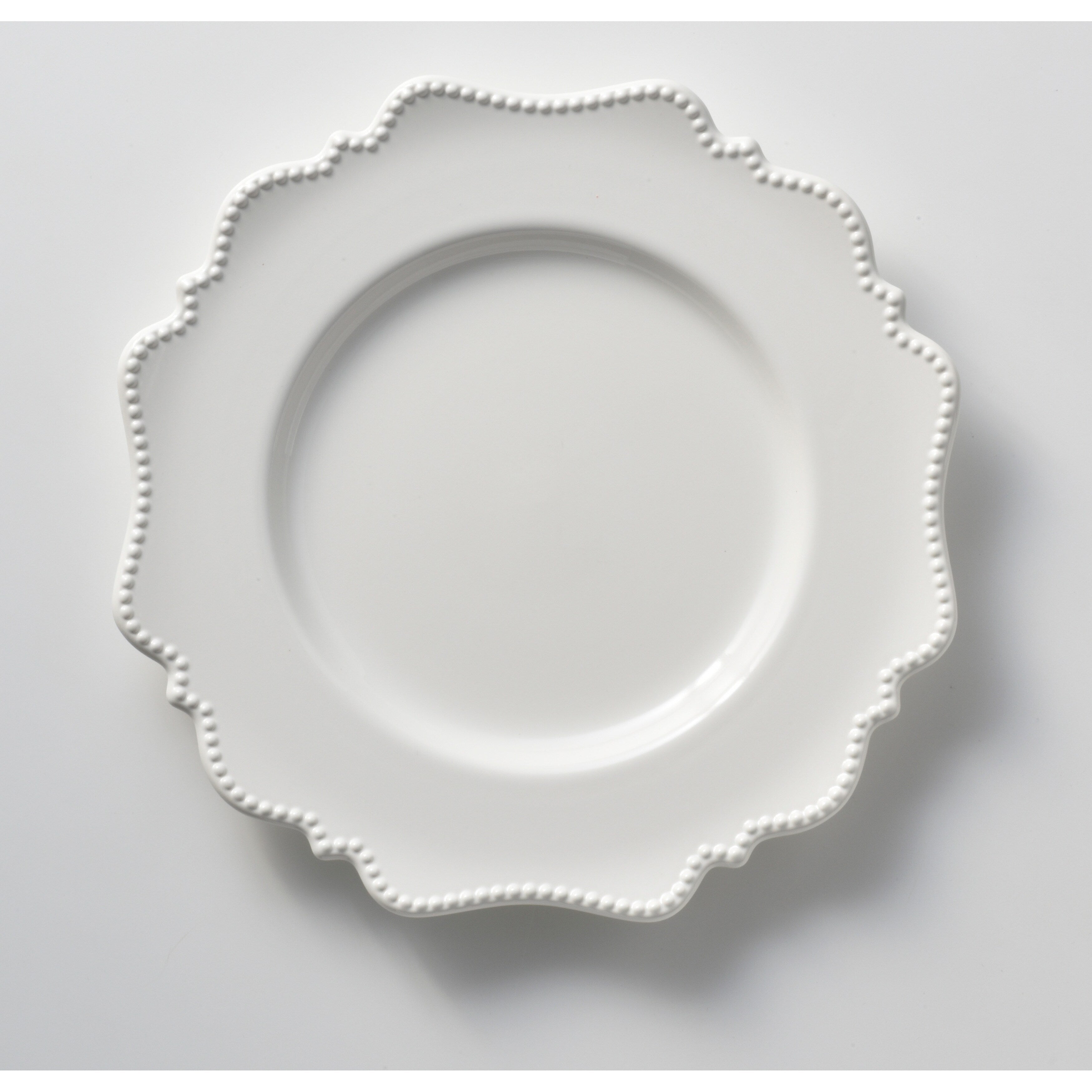 Red Vanilla Pinpoint White Dinner Plate 11 (Set of 6)