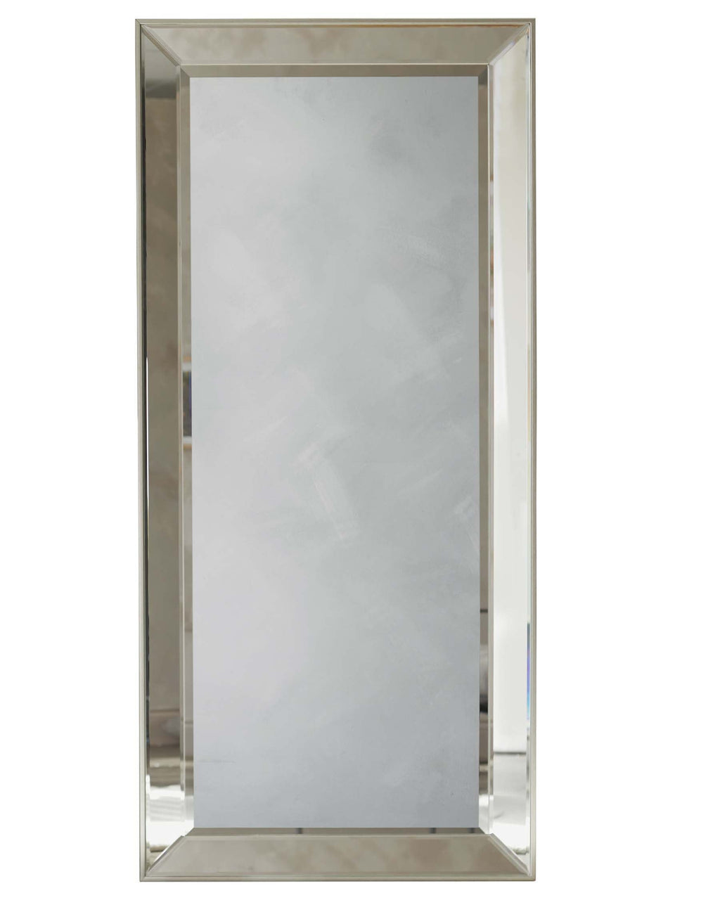 Regency Large Full Length Leaner Mirror Antique Silver