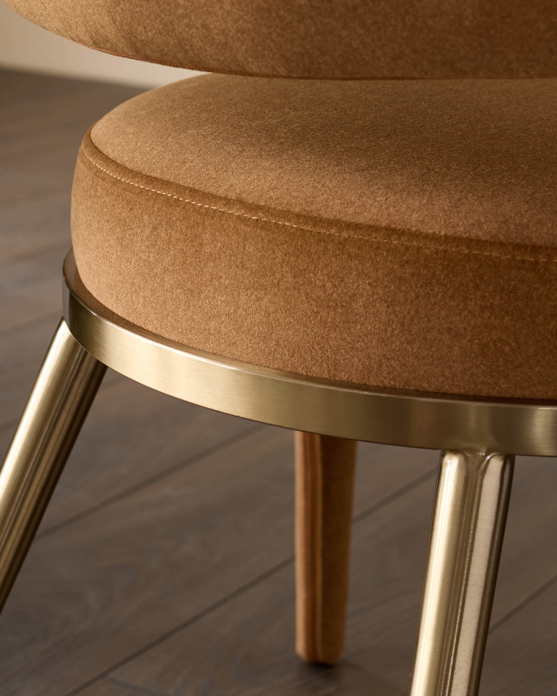 Rhett caramel fabric dining chair