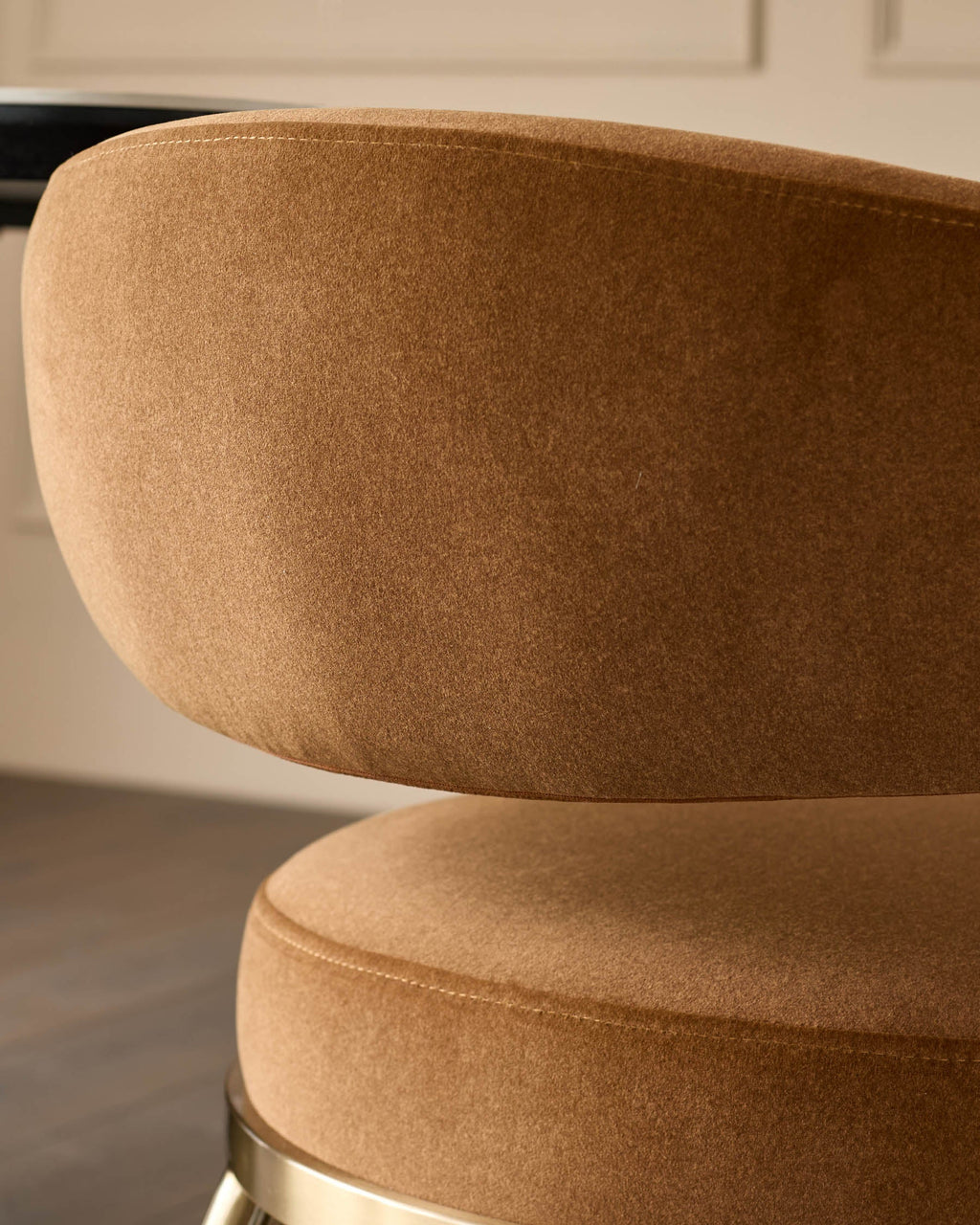 Rhett caramel fabric dining chair