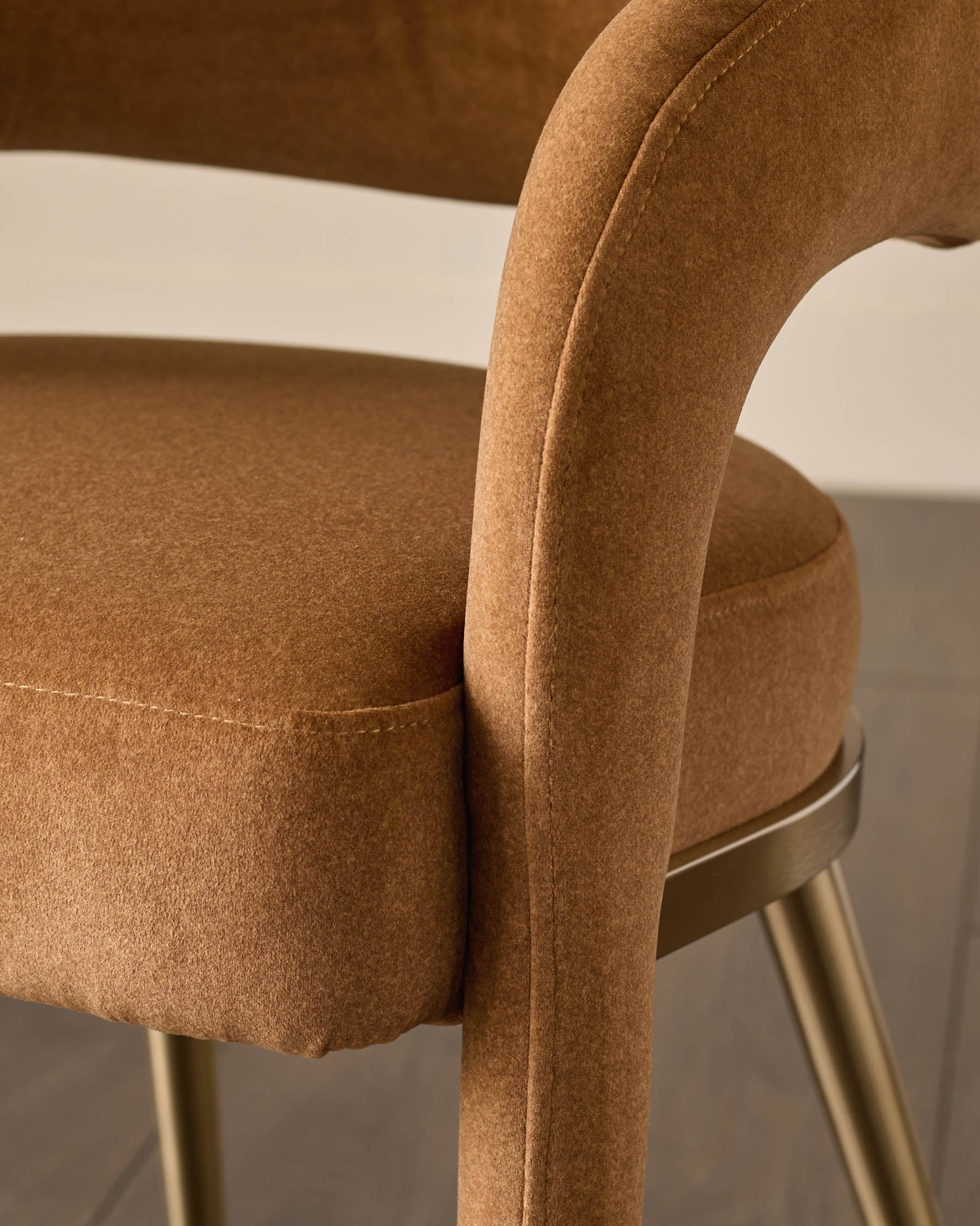 Rhett caramel fabric dining chair