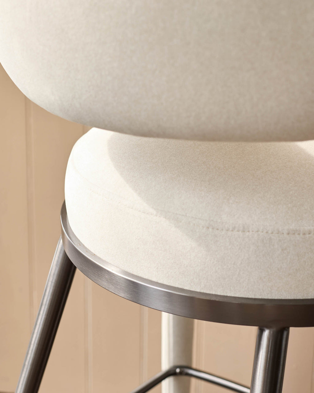 Rhett cream fabric bar stool