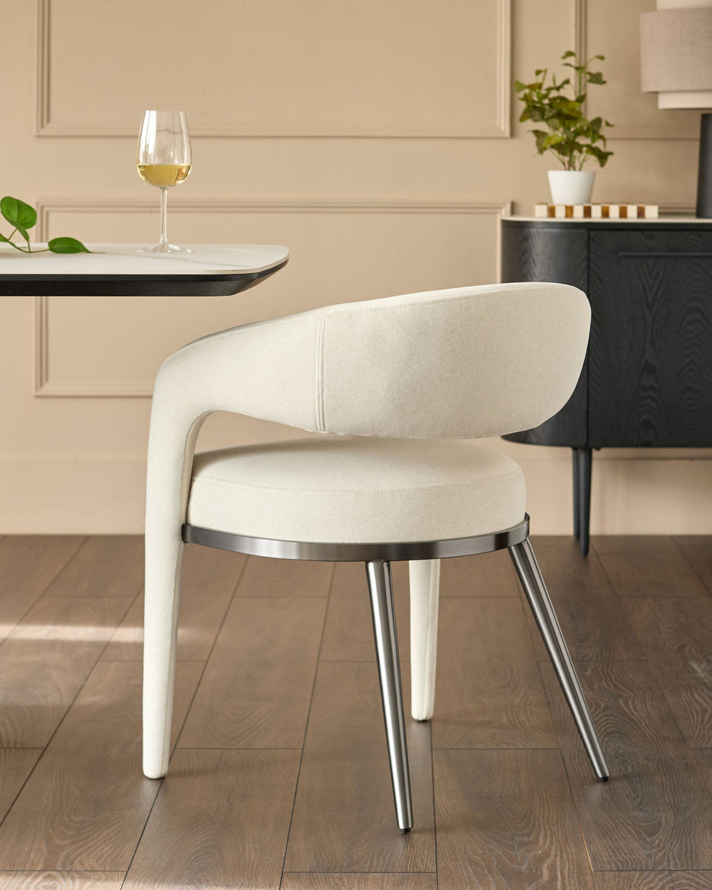 Rhett cream fabric dining chair