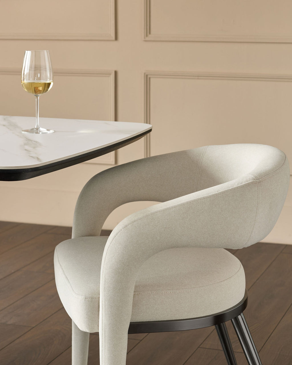 Rhett cream fabric dining chair