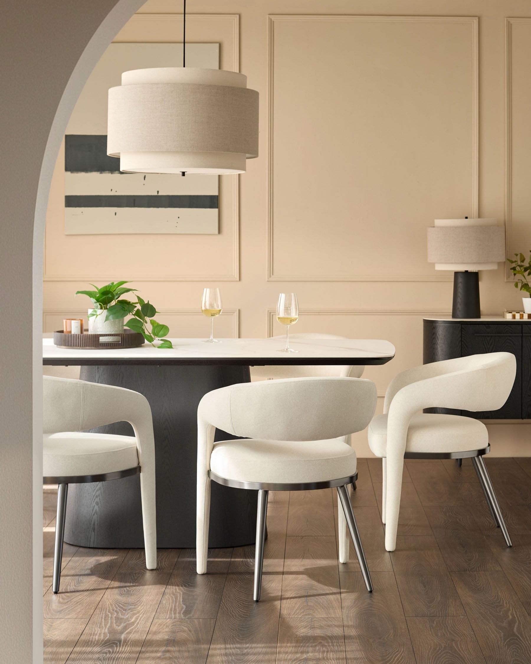 Rhett cream fabric dining chair