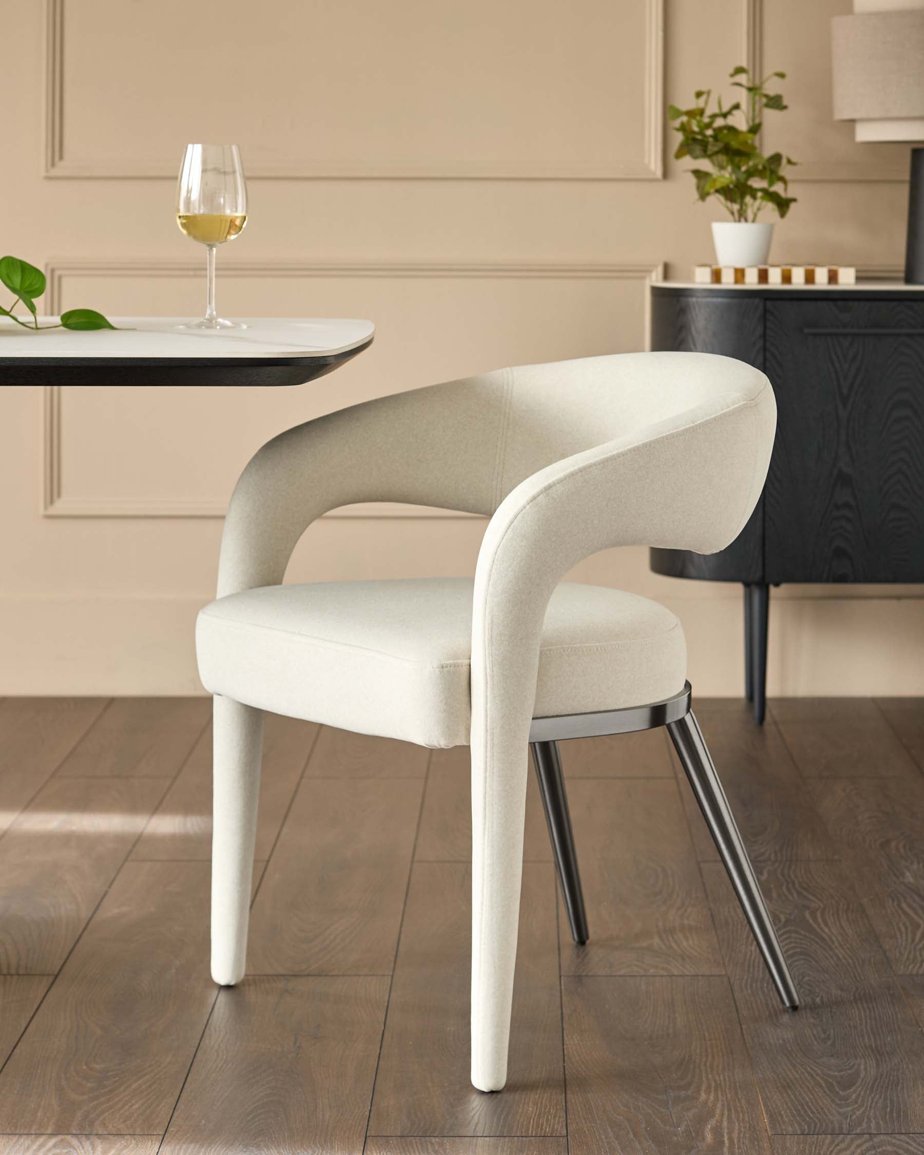 Rhett cream fabric dining chair