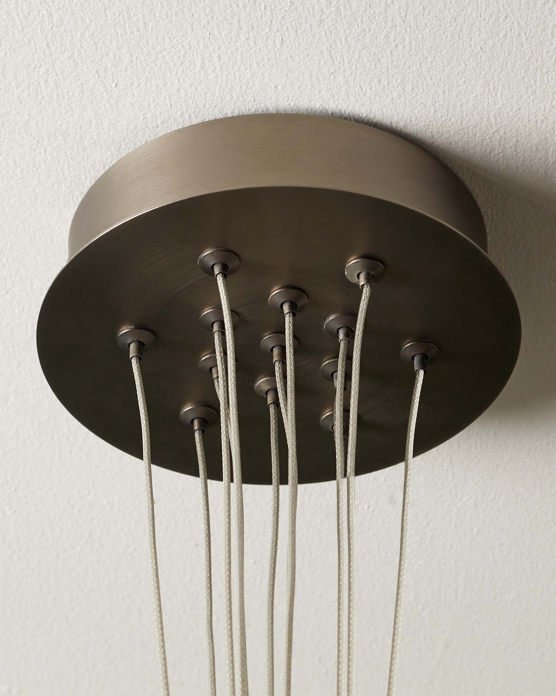 Riley mocha glass LED light cluster bubble pendant