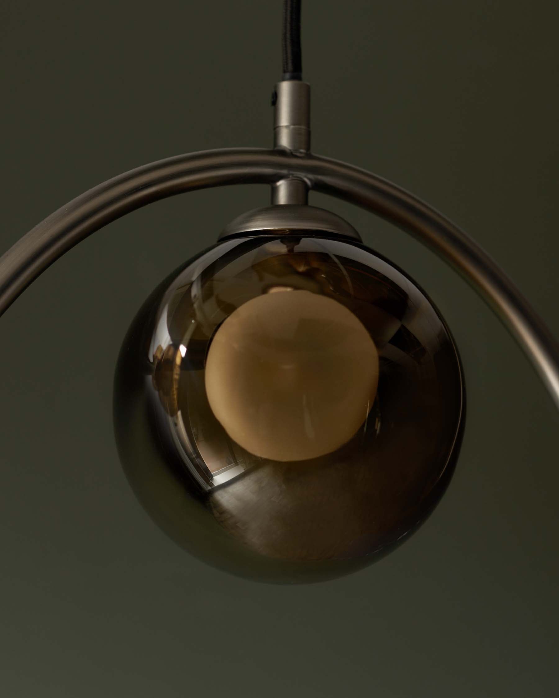 Riley mocha glass 2 light adjustable pendant