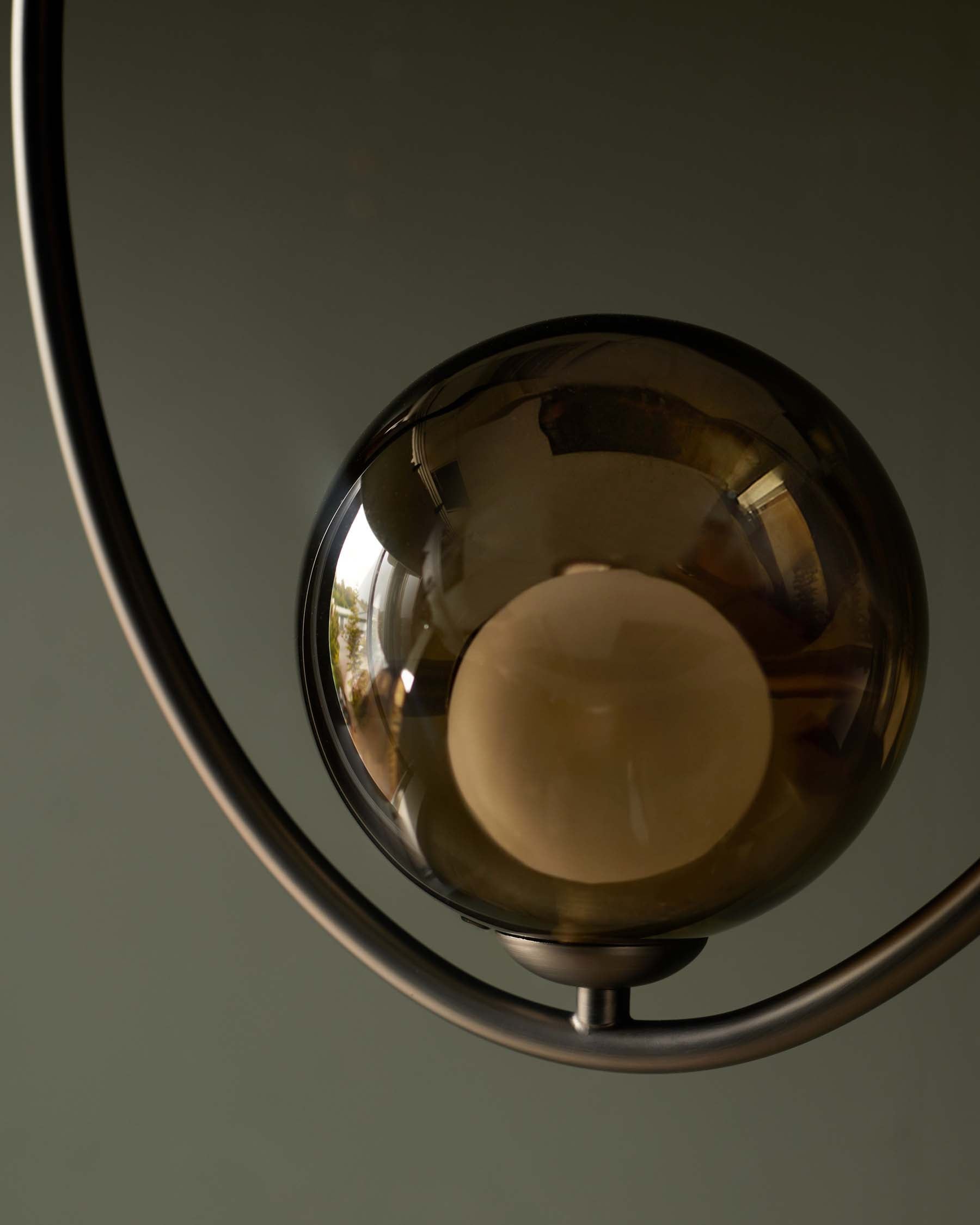 Riley mocha glass 2 light adjustable pendant