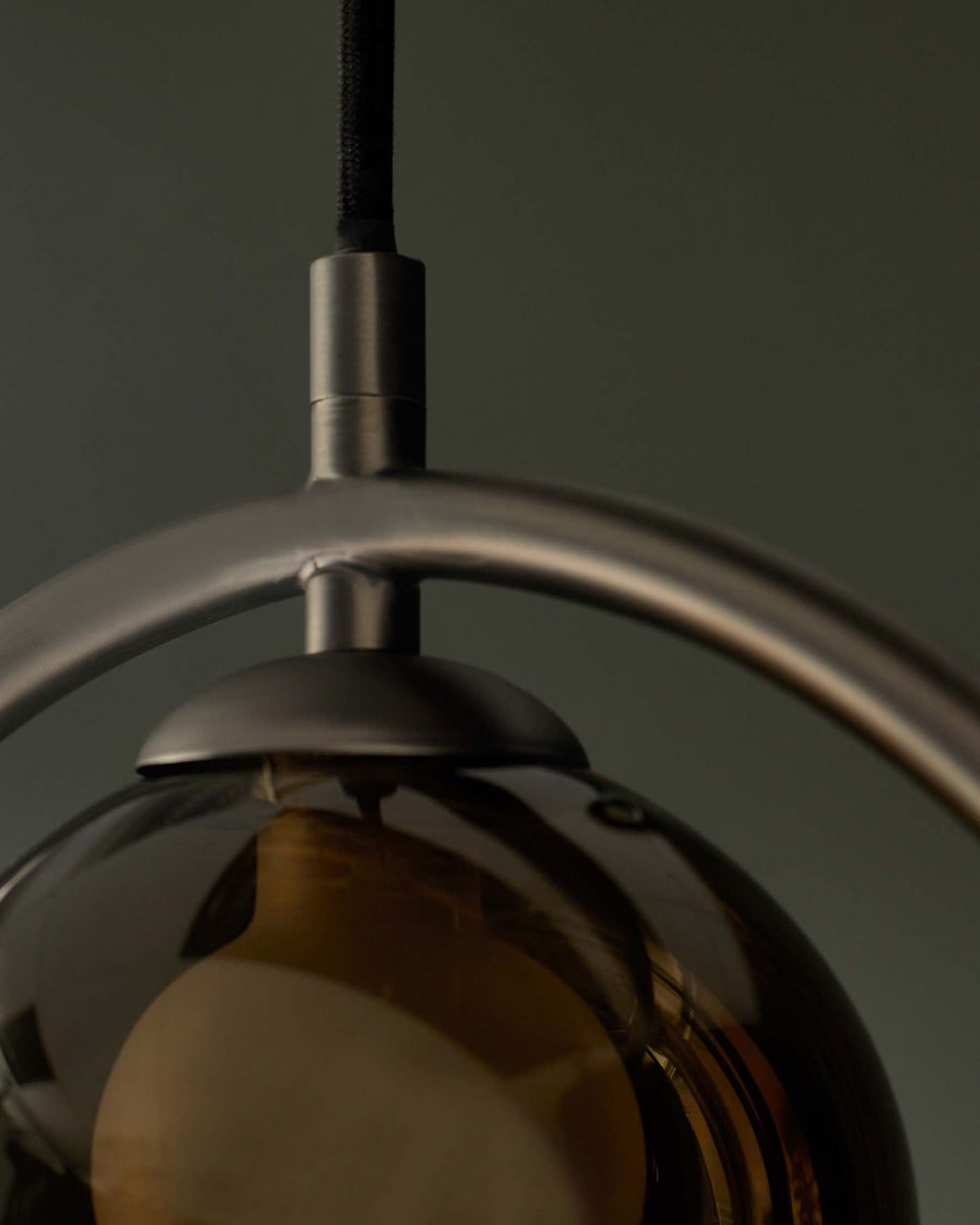 Riley mocha glass 2 light adjustable pendant