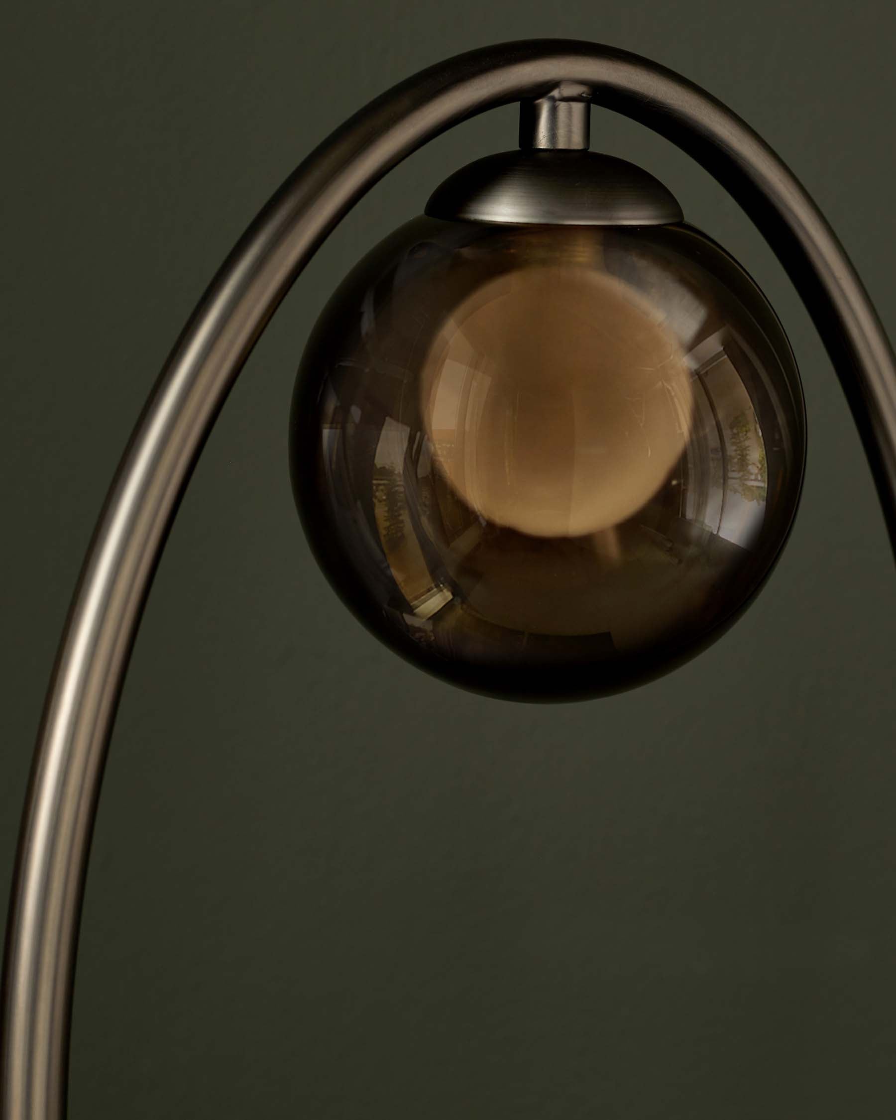 Riley mocha glass 2 light table lamp