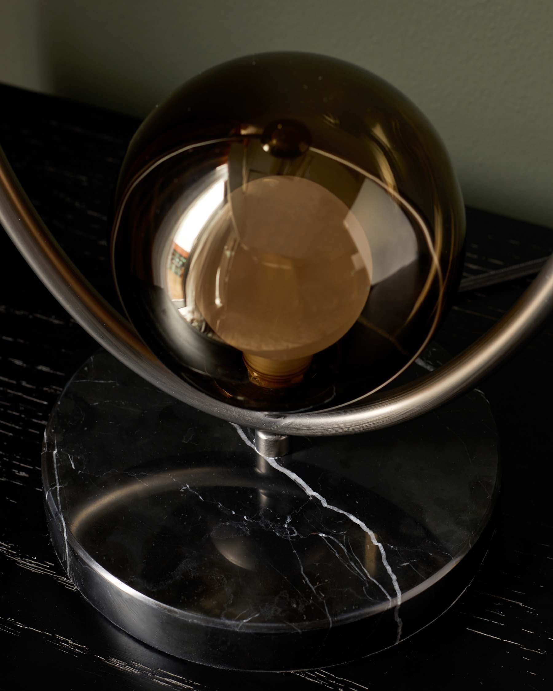 Riley mocha glass 2 light table lamp