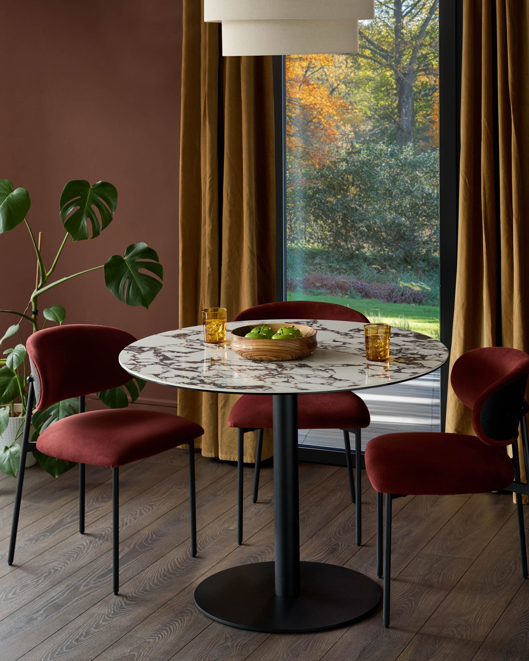 Romeo white calacatta ceramic 4 seater dining table