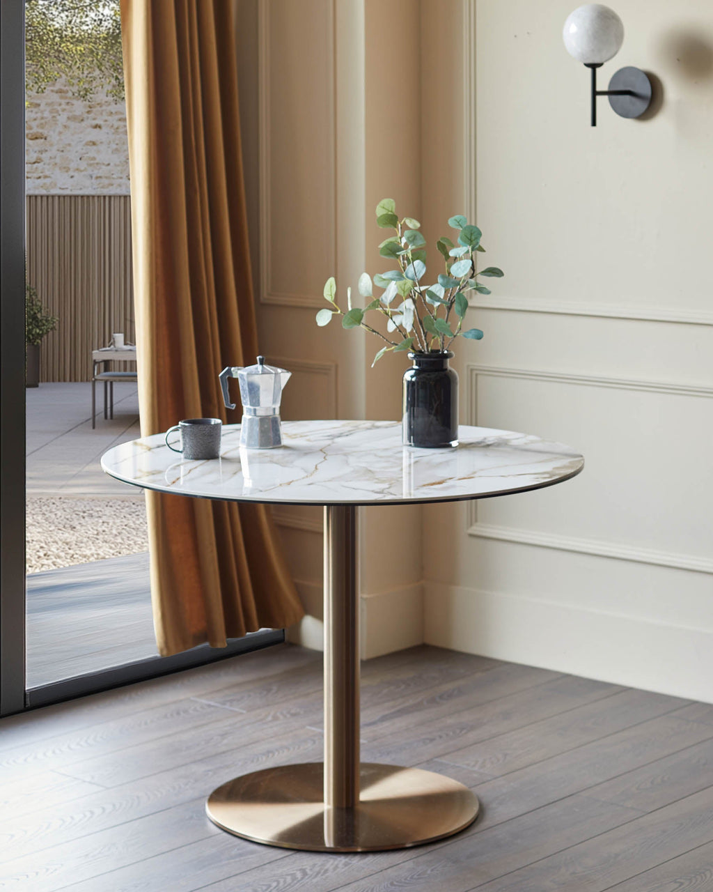 Romeo natural ceramic 4 seater dining table