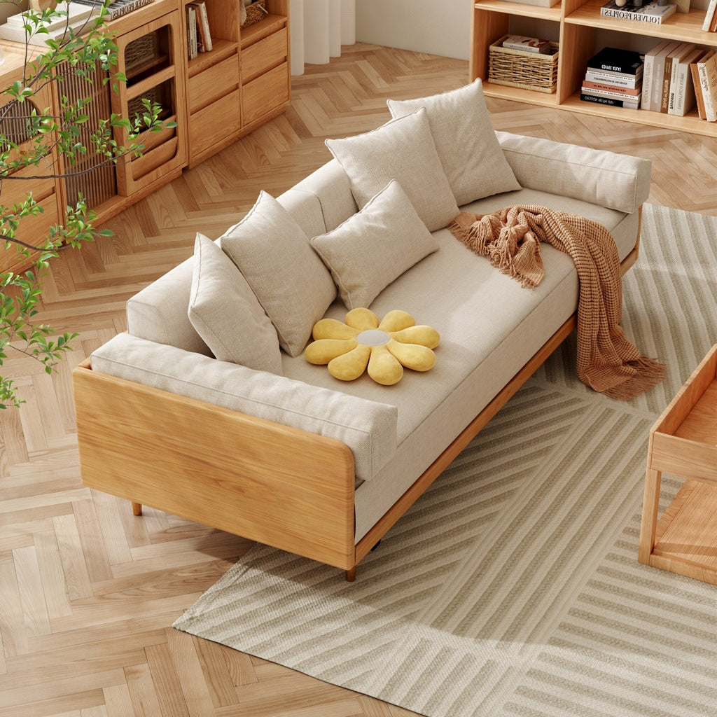 Romision Linen Three-Seater Sofa